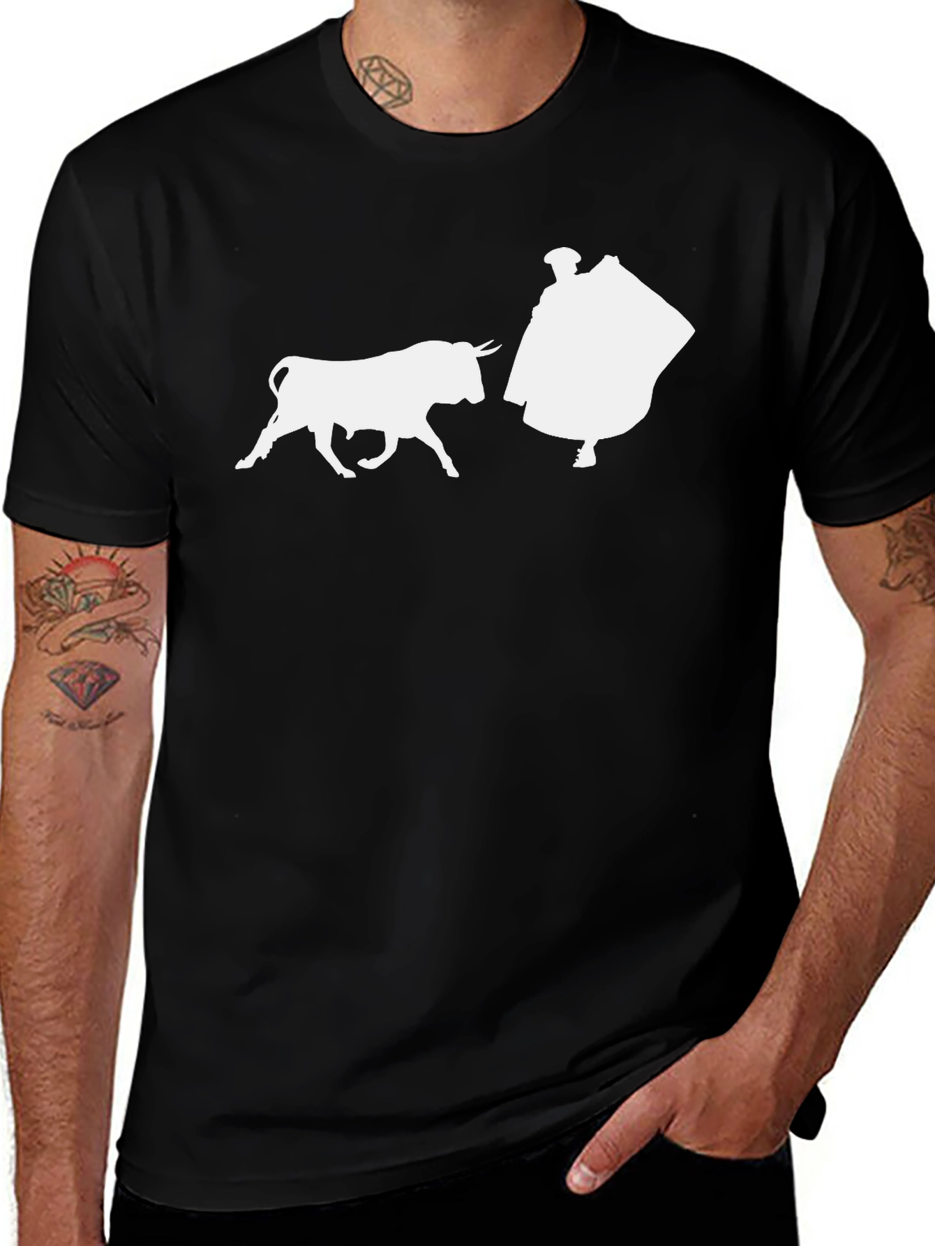 Variant 22 of Bullfight Graphic Tee - Stylish Black T-Shirt