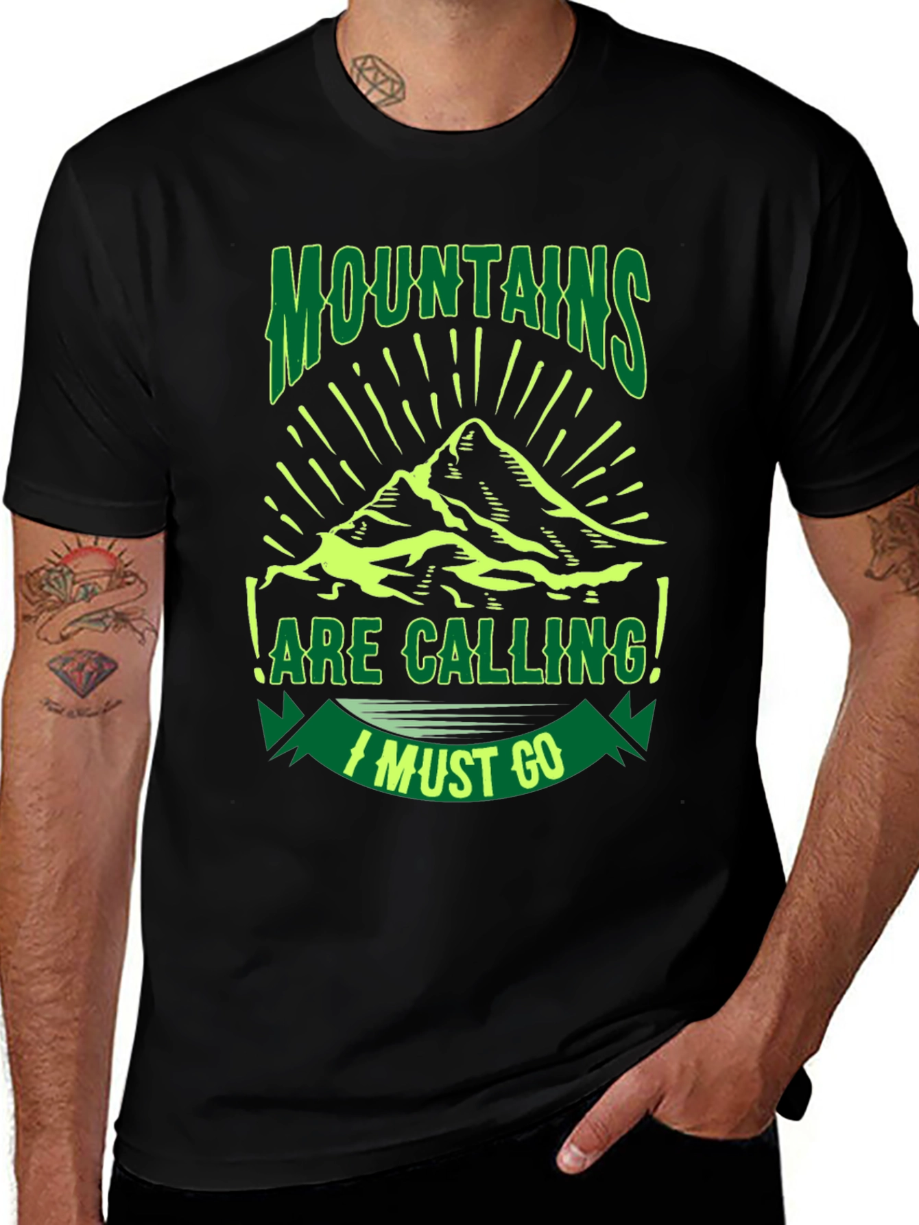 Variant 17 of Mountains Are Calling T-Shirt - Adventure Awaits