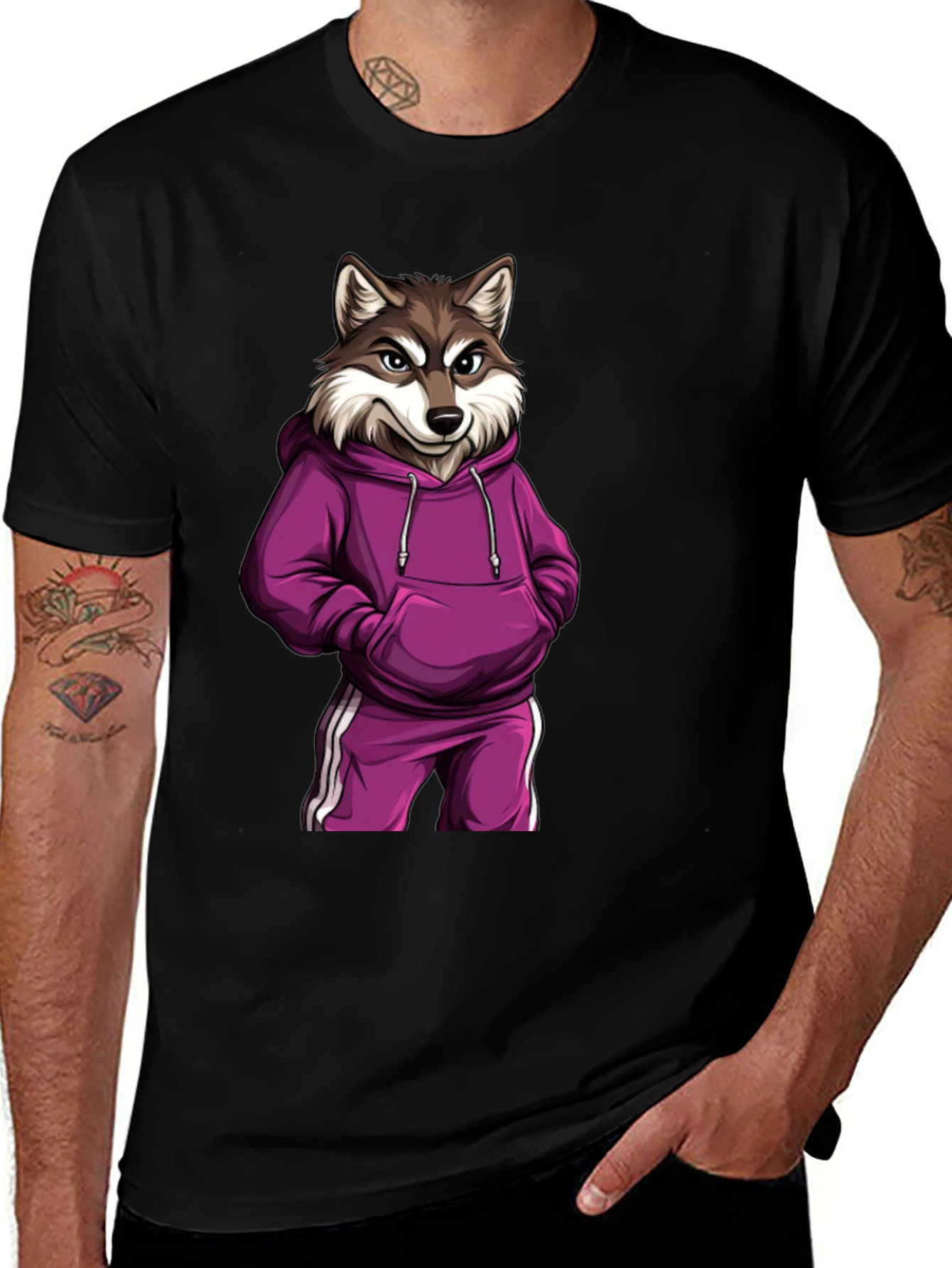 Variant 24 of Wolf Gangster Graphic T-Shirt