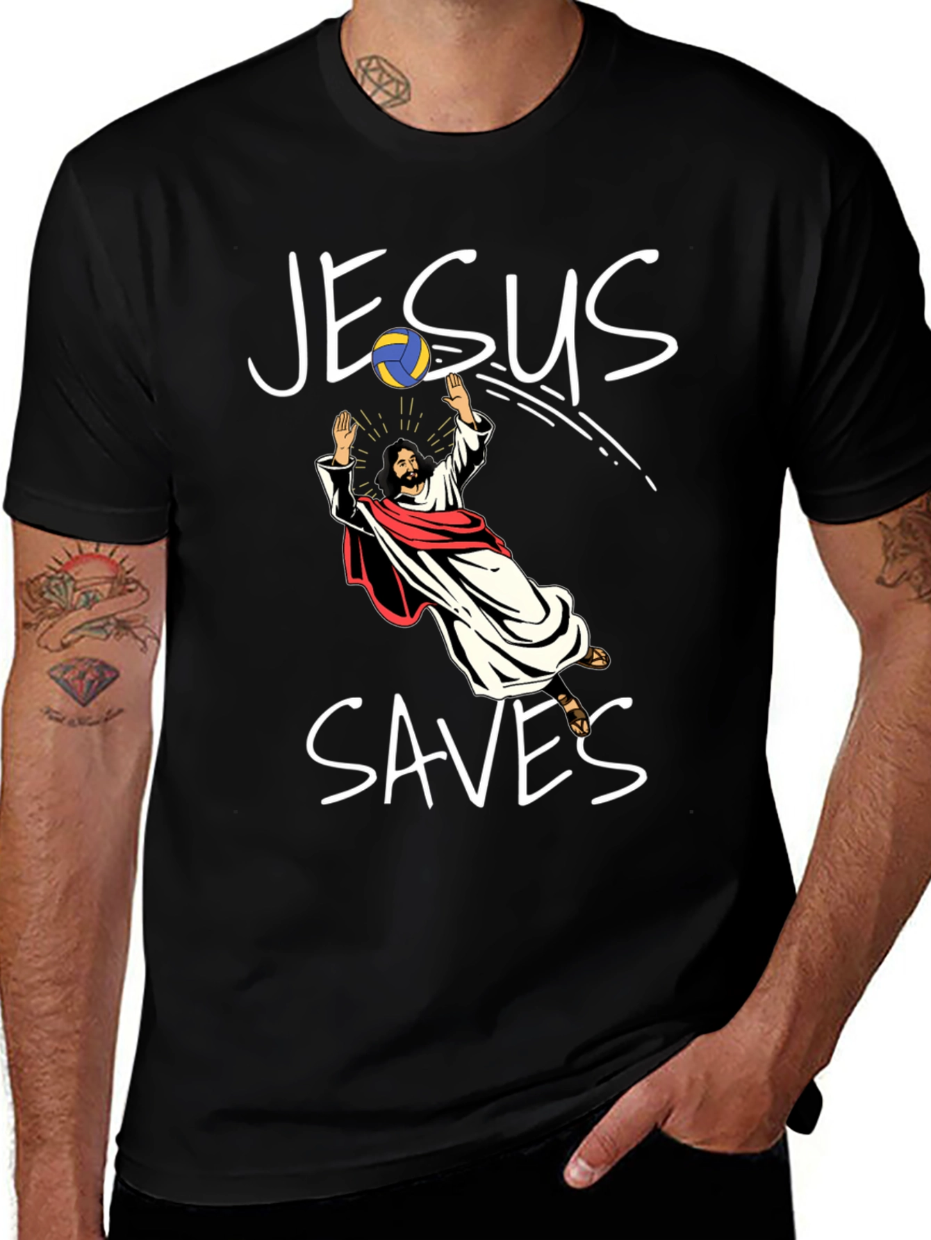 Variant 20 of Jesus Saves Volleyball T-Shirt