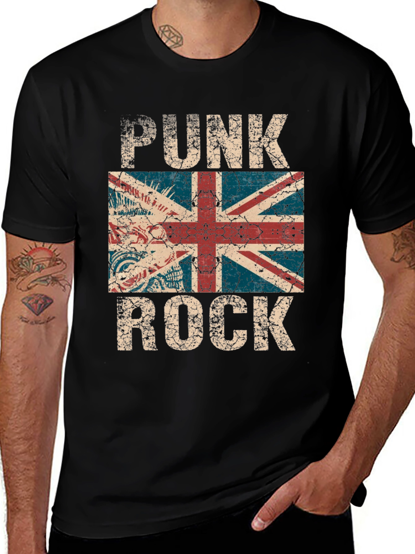 Variant 6 of Punk Rock Union Jack Graphic Tee
