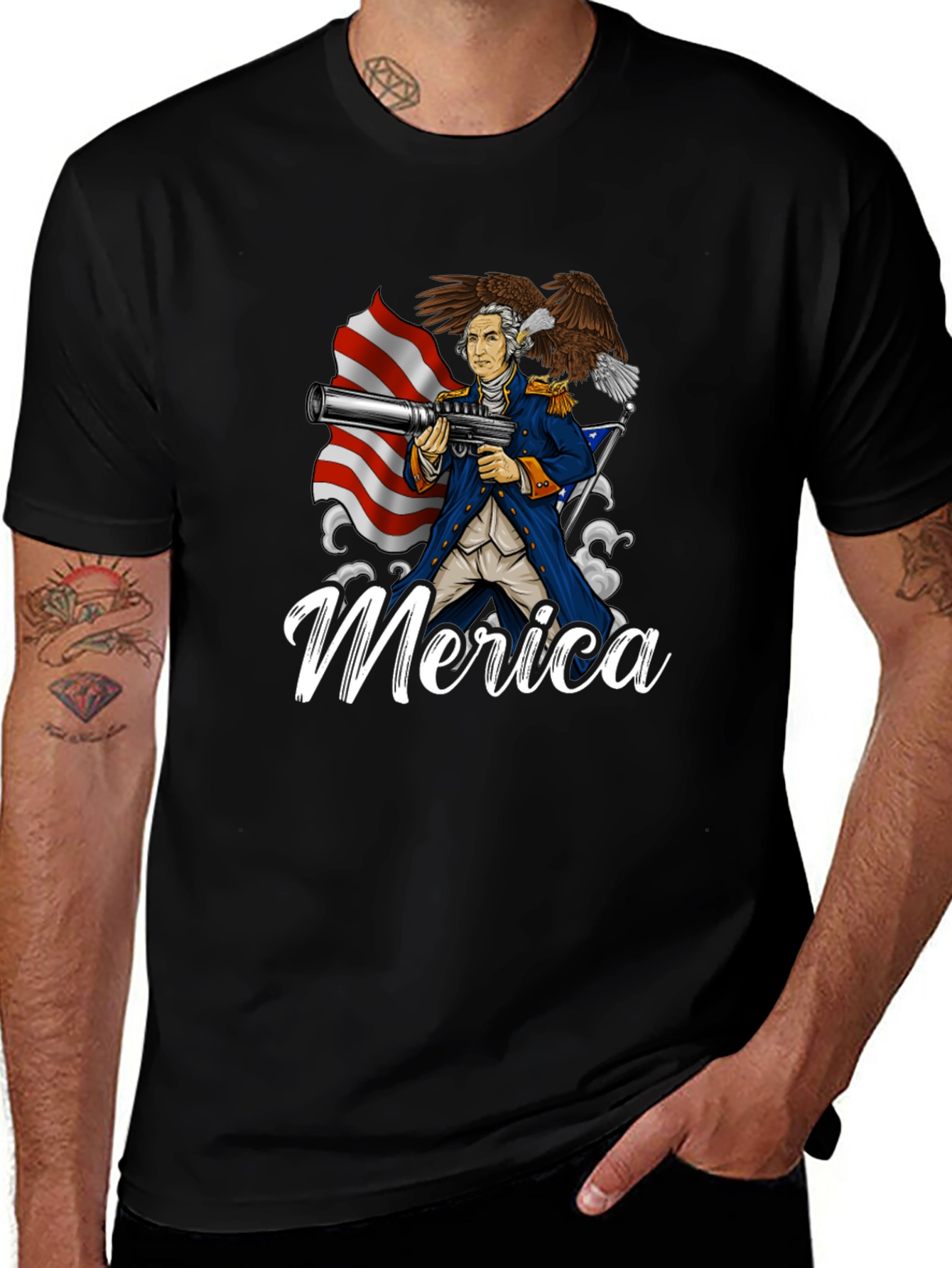 Patriotic George Washington "Merica" T-Shirt