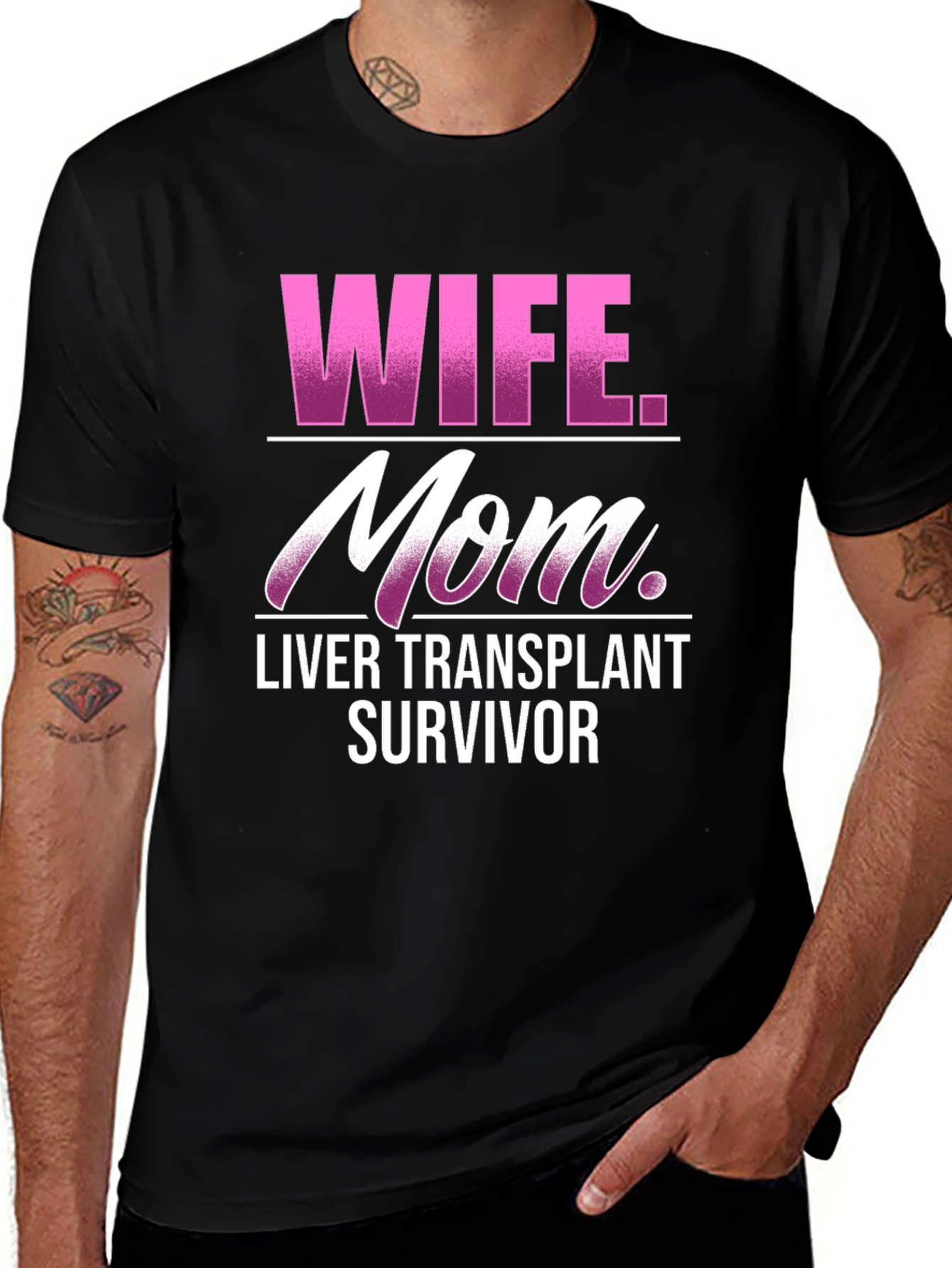 Variant 28 of Wife, Mom, Liver Transplant Survivor T-Shirt