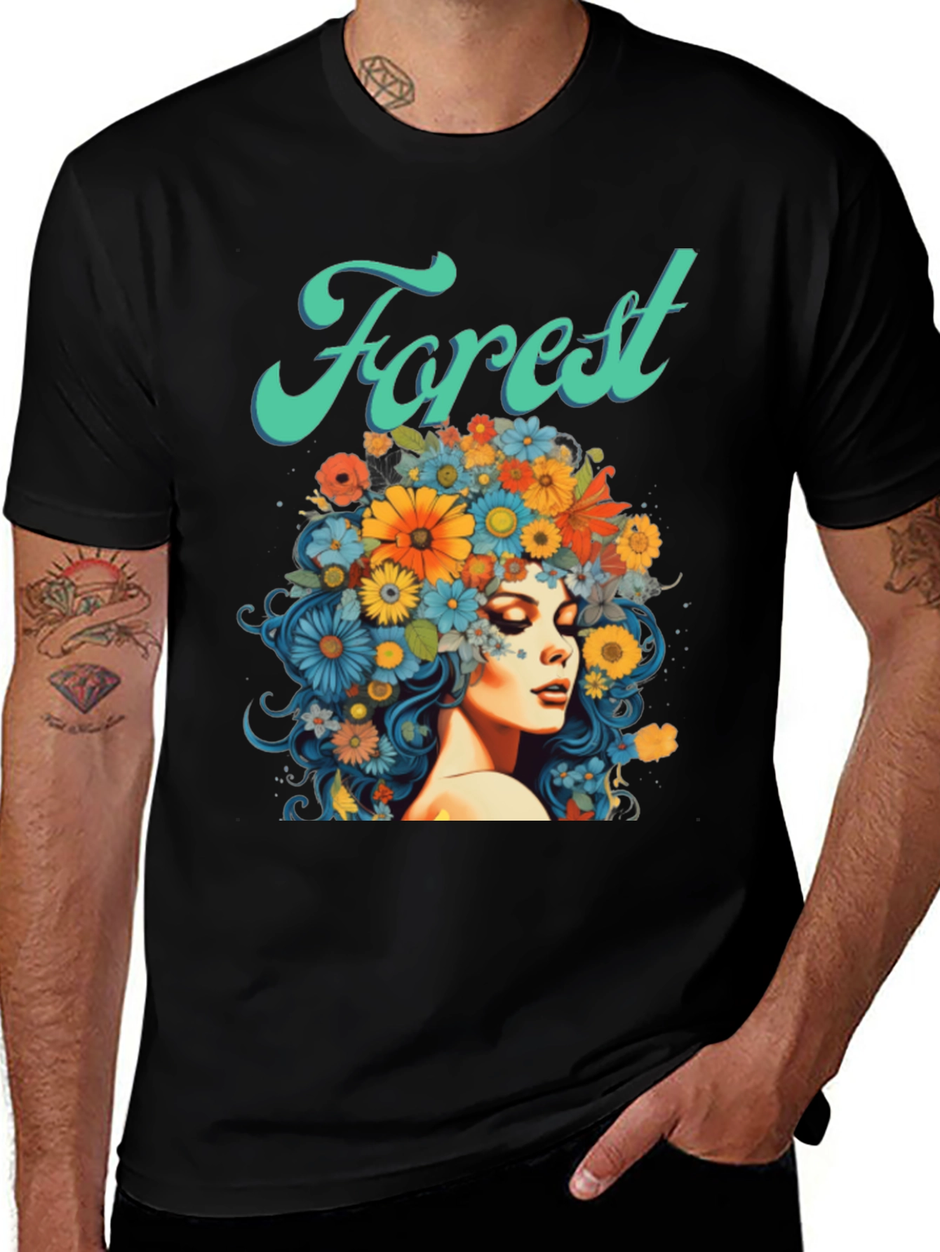 Variant 25 of Forest Flower Woman Graphic T-Shirt