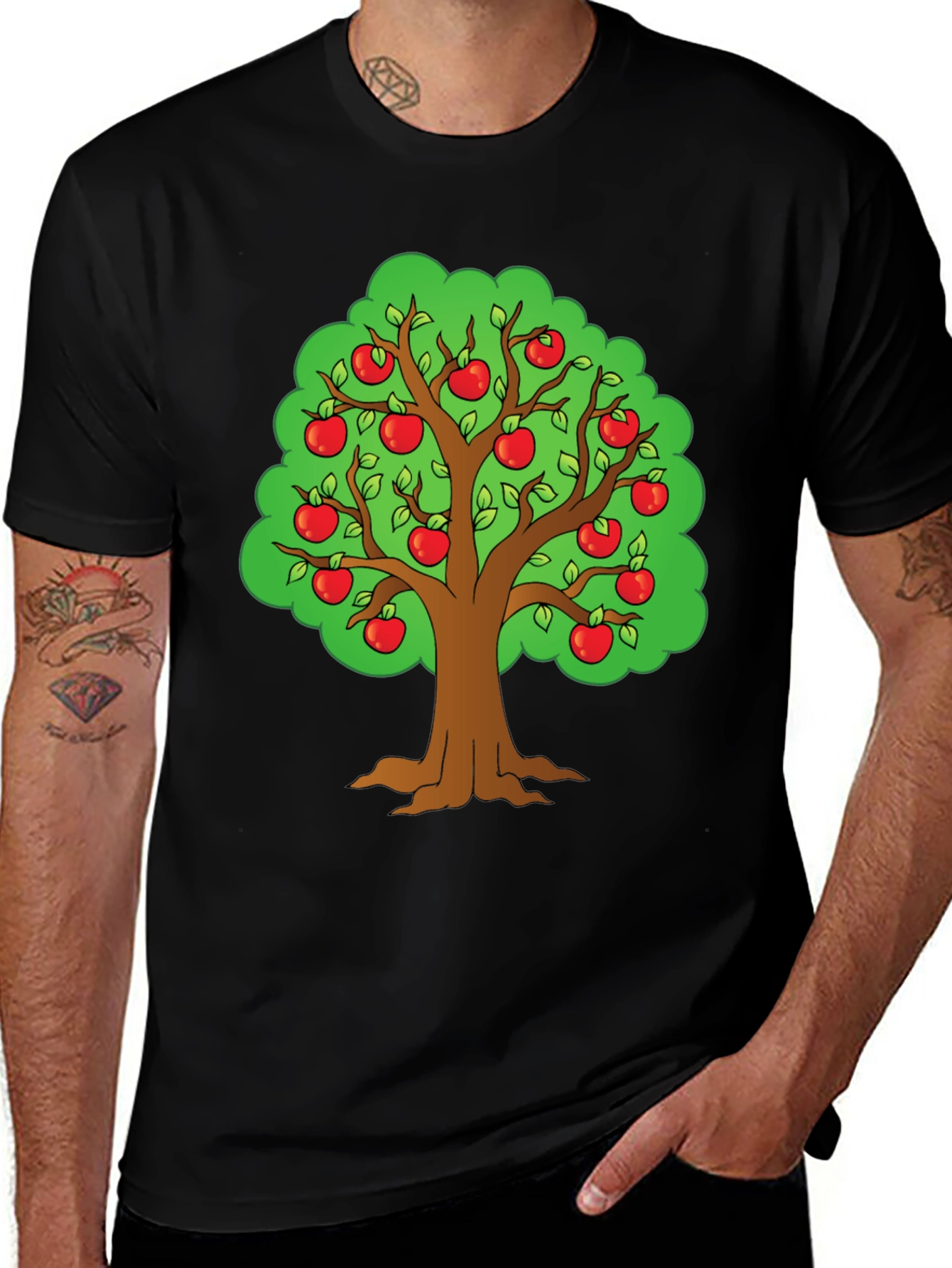 Apple Tree Graphic T-Shirt - Fun Casual Wear