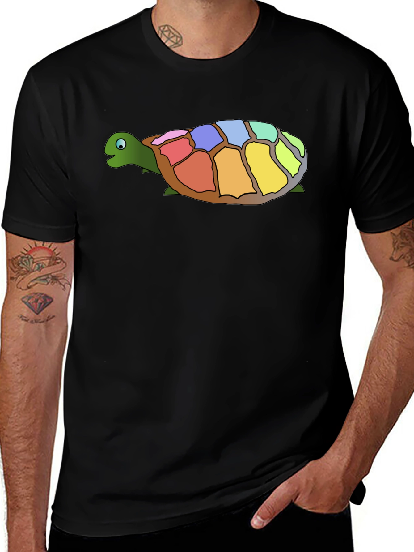 Variant 18 of Colorful Turtle Graphic Tee