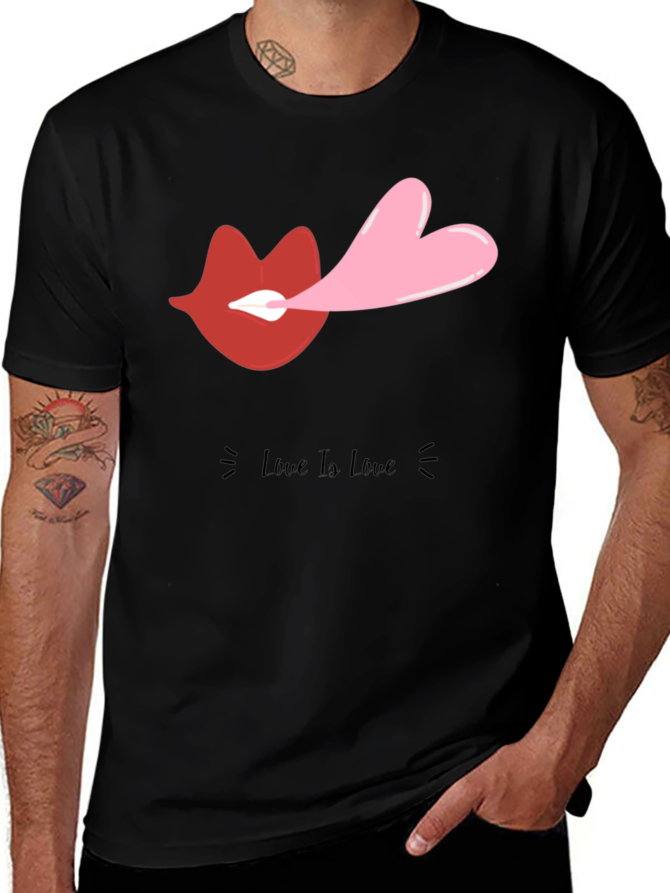 Variant 13 of Love Is Love Graphic Tee - Black