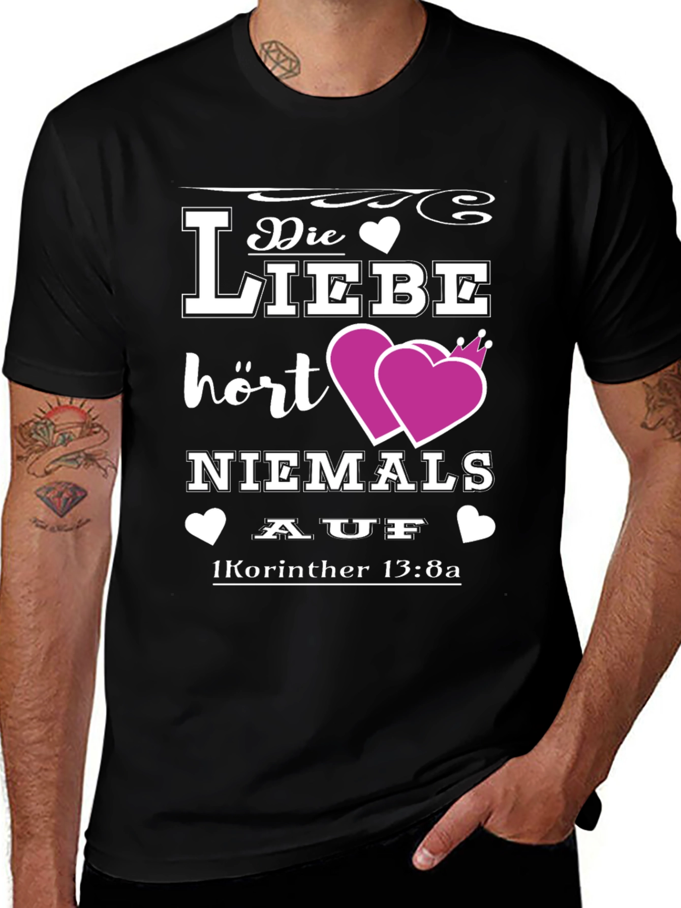 Die Liebe Black T-Shirt German Love Quote Tee