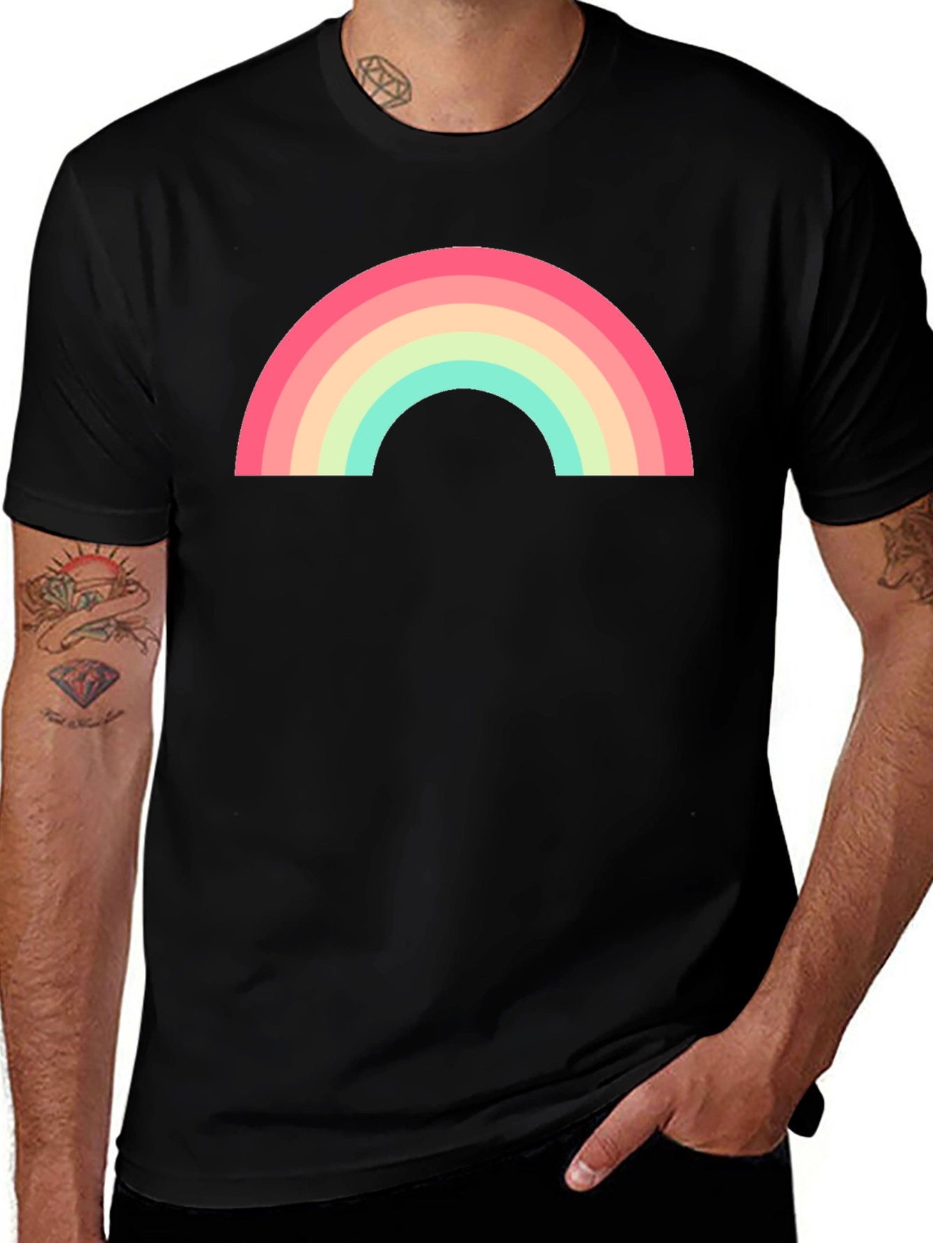 Variant 21 of Rainbow Graphic T-Shirt - Casual Comfort
