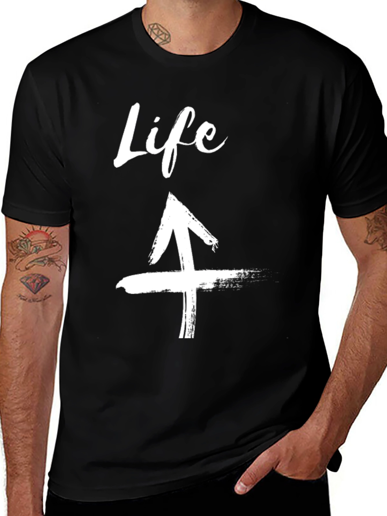Variant 21 of Life Arrow Graphic Tee - Trendy Casual Shirt