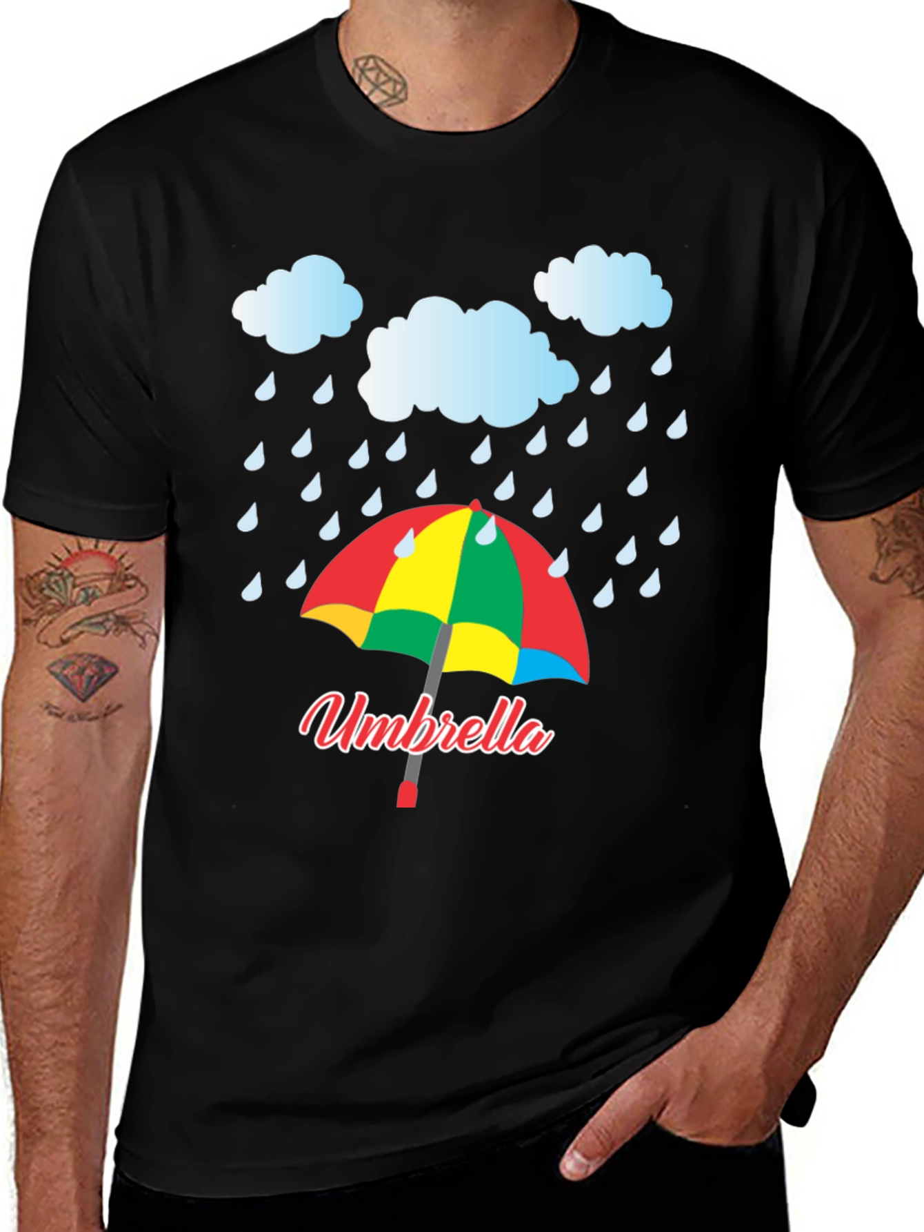 Variant 20 of Rainy Day Umbrella Graphic T-Shirt
