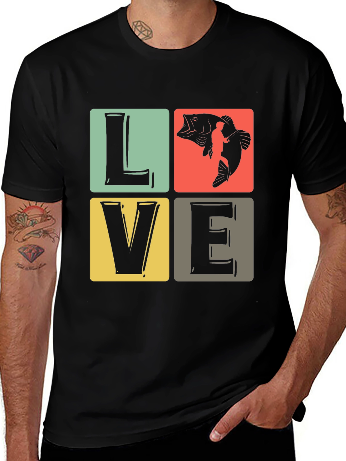 Variant 7 of LOVE Fishing T-Shirt - Angler Gift
