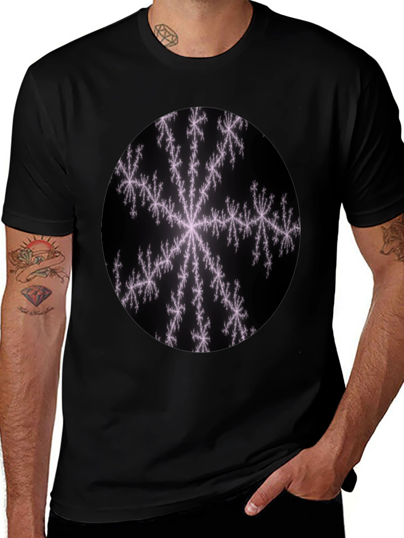 Variant 30 of Fractal Snowflake Graphic Tee