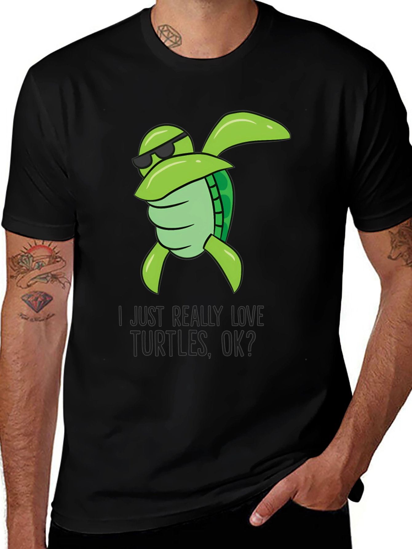 Variant 13 of I Love Turtles T-Shirt - Funny Dab Turtle Graphic Tee