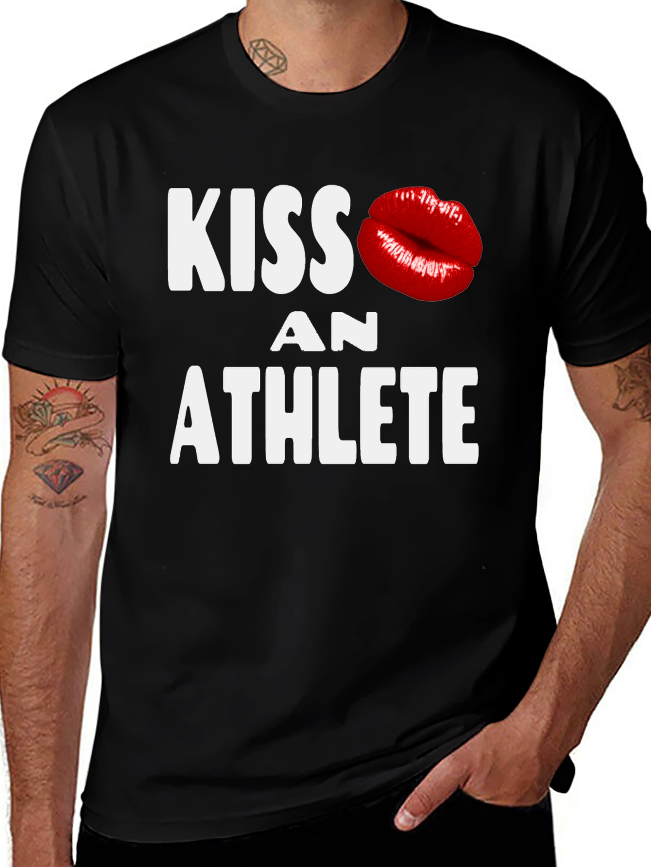 Variant 15 of Kiss An Athlete T-Shirt - Novelty Tee