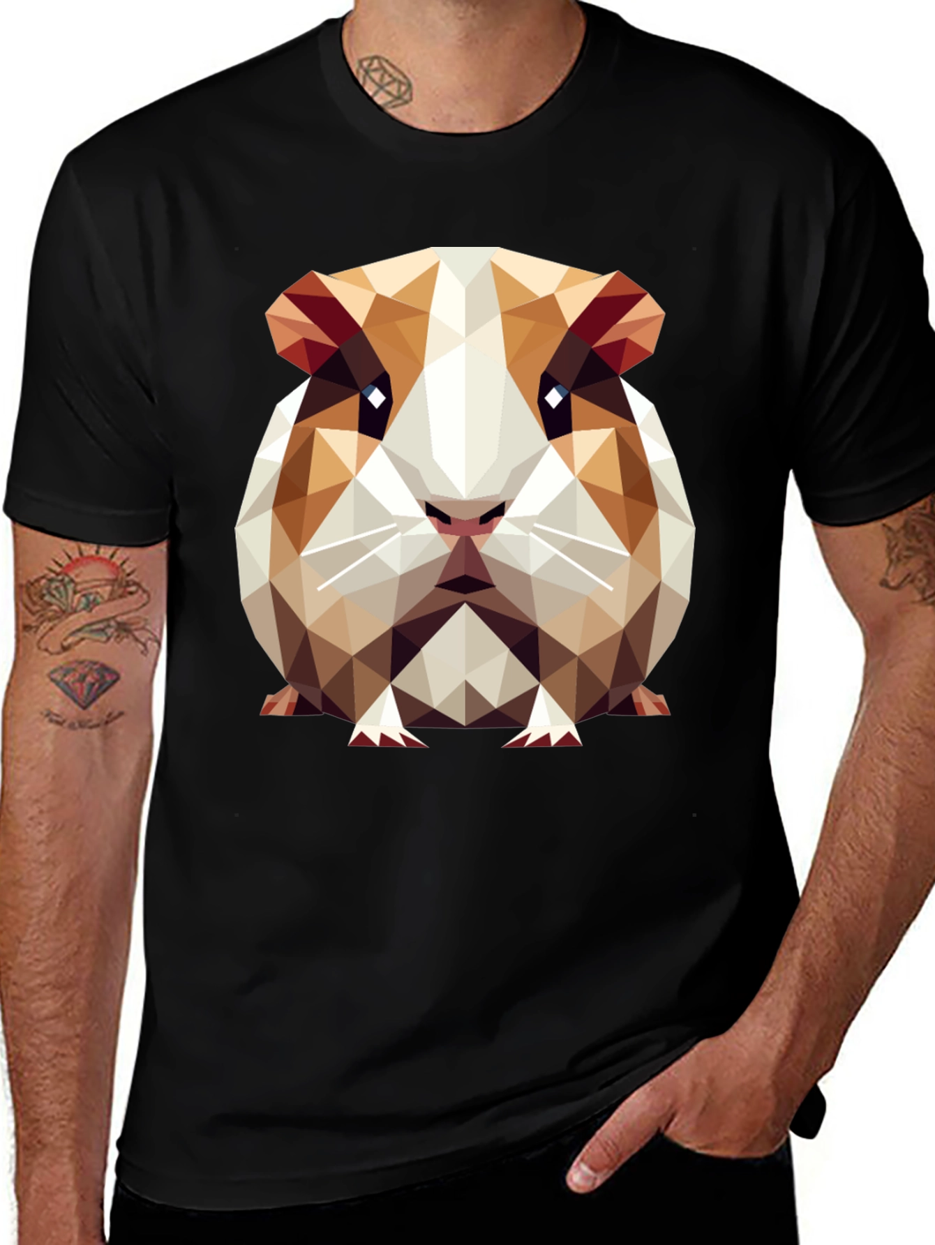 Variant 20 of Geometric Guinea Pig Graphic T-Shirt