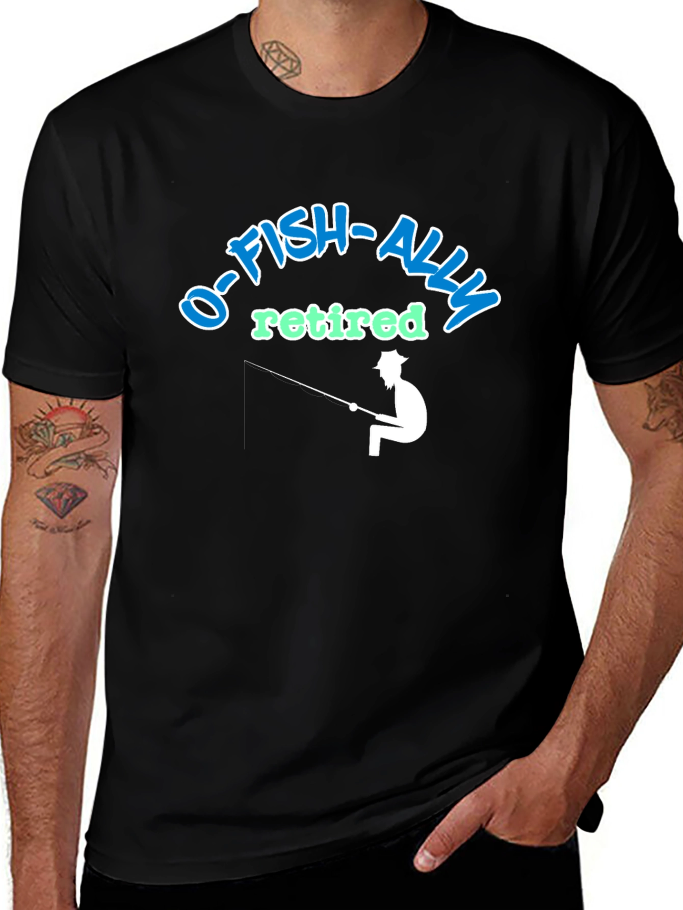 Variant 4 of O-FISH-ALLY Retired Fishing T-Shirt