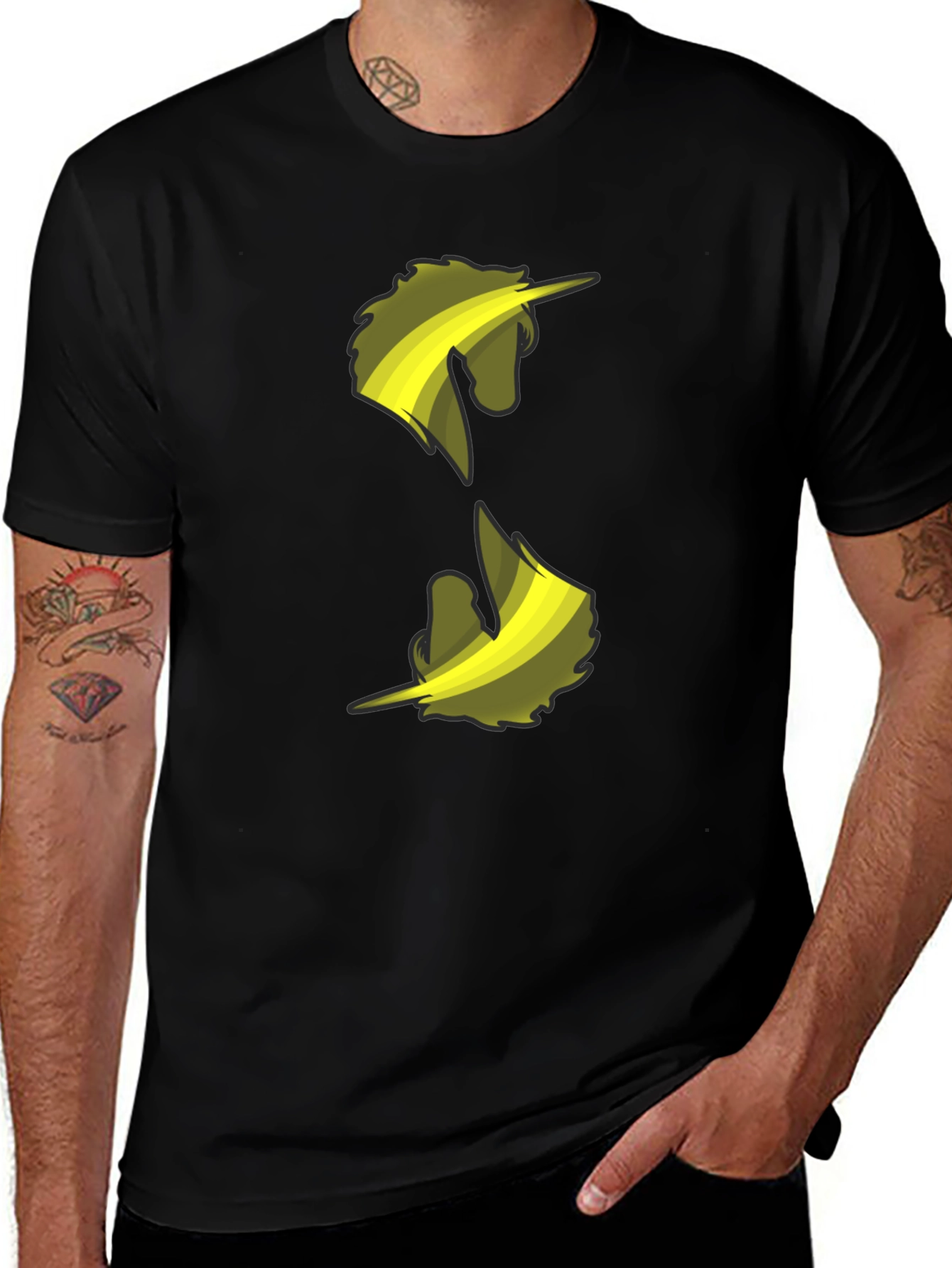 Variant 14 of Unicorn Graphic Tee - Modern Design, Black Shirt