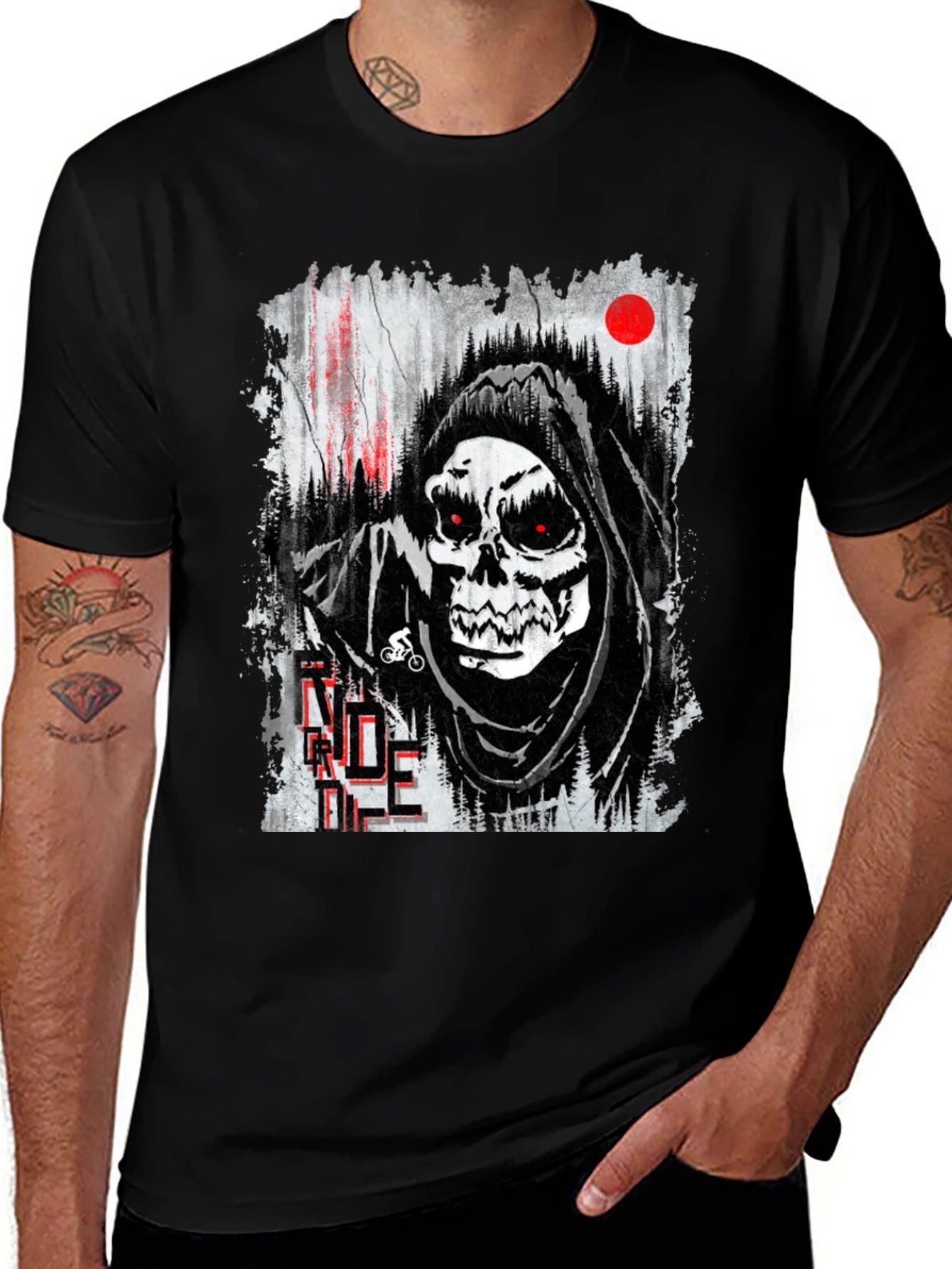 Variant 30 of Ride or Die Grim Reaper Graphic T-Shirt