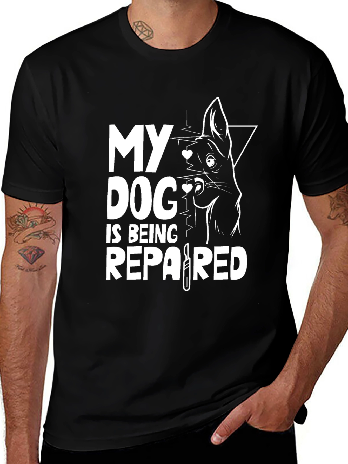 Variant 14 of Dog Lover T-Shirt - My Dog is Being Repaired