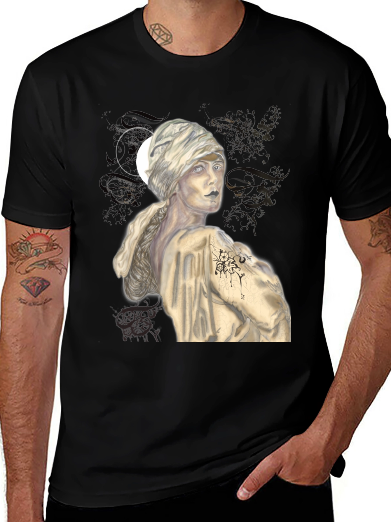 Variant 2 of Mystic Muse Graphic Tee - Unisex Black T-Shirt