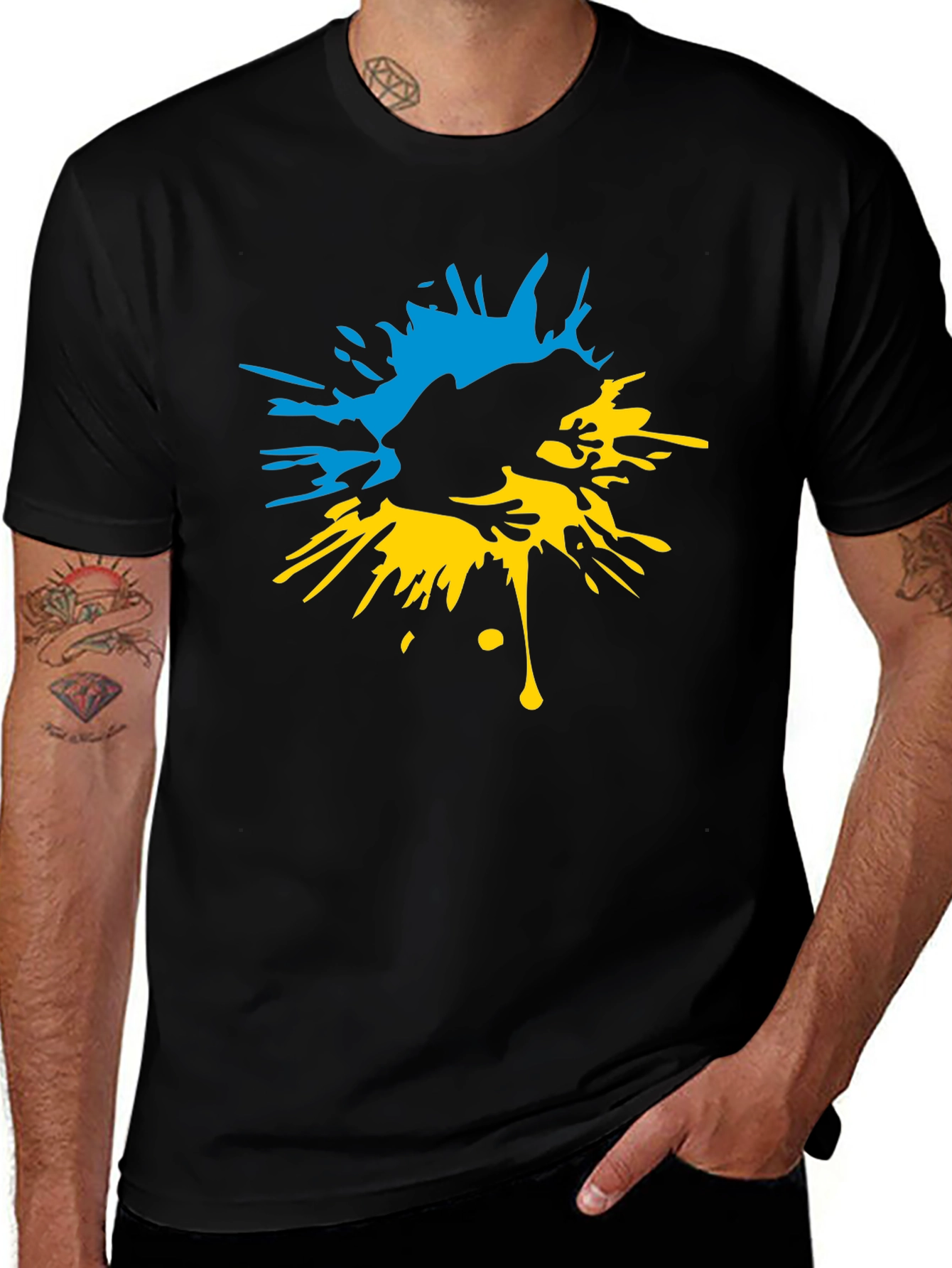 Ukraine Flag Splash T-Shirt