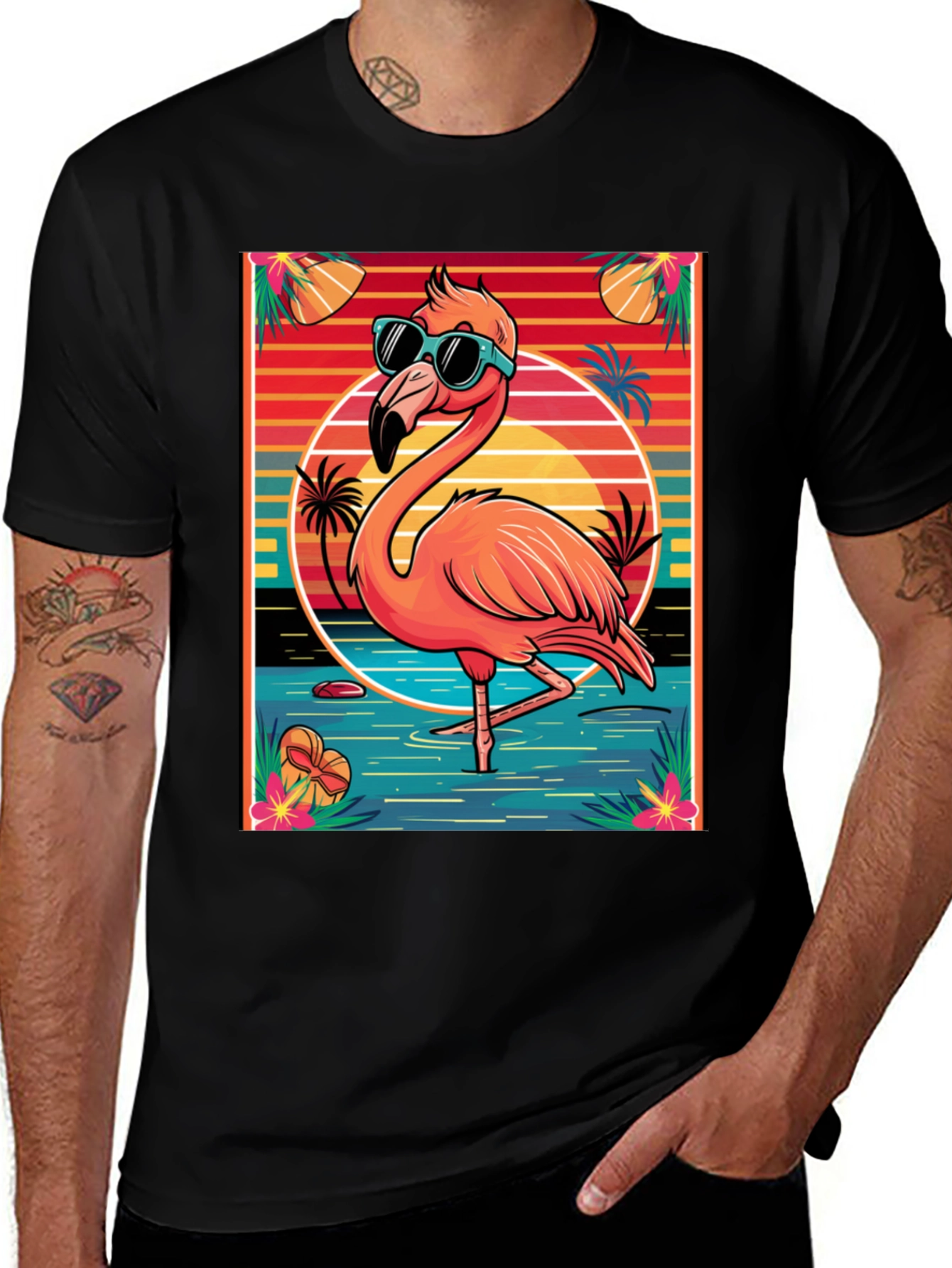 Variant 23 of Tropical Flamingo Graphic T-Shirt