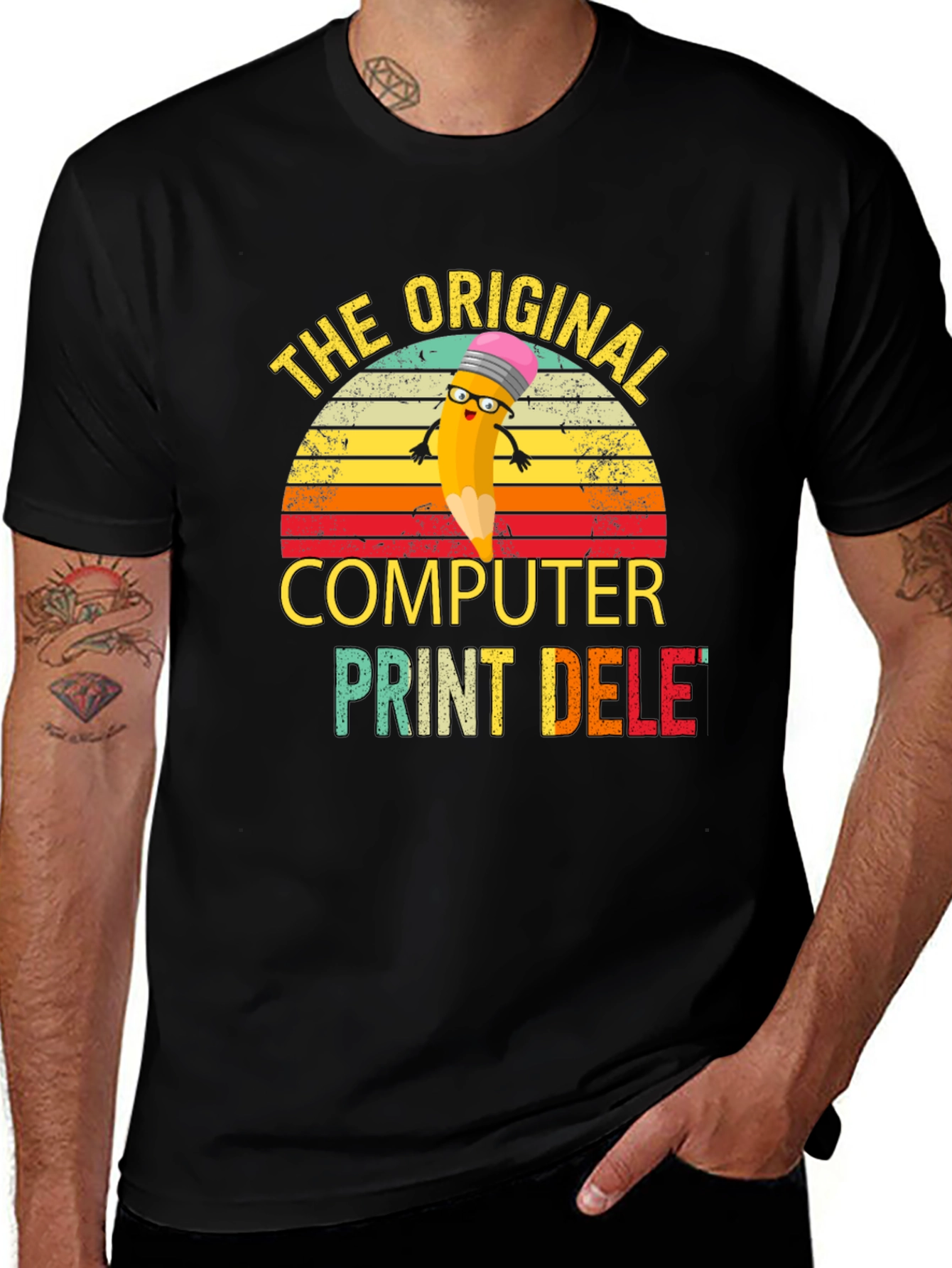 Original Computer Print Delete T-Shirt