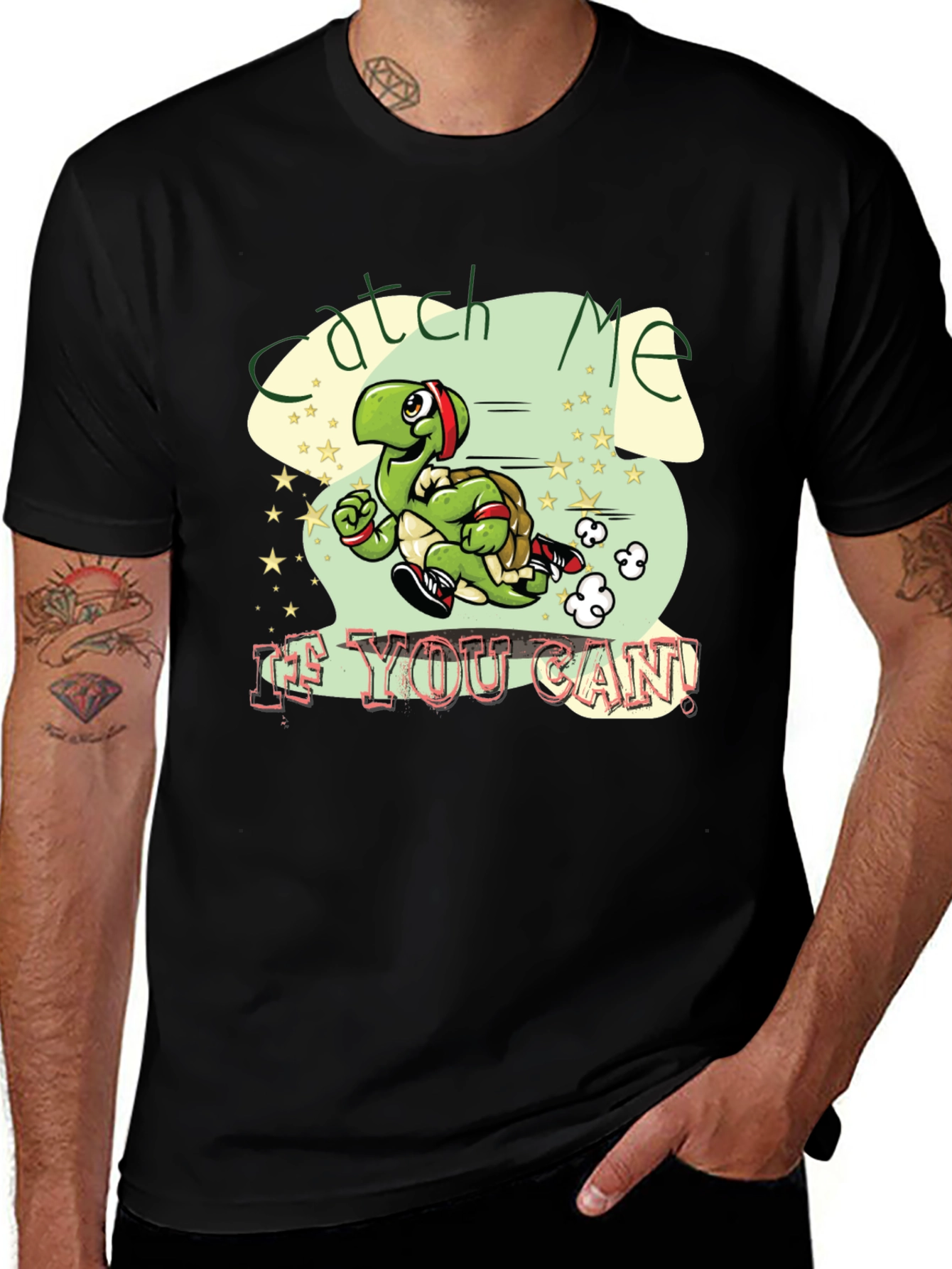 Variant 6 of Catch Me If You Can Turtle Graphic T-Shirt