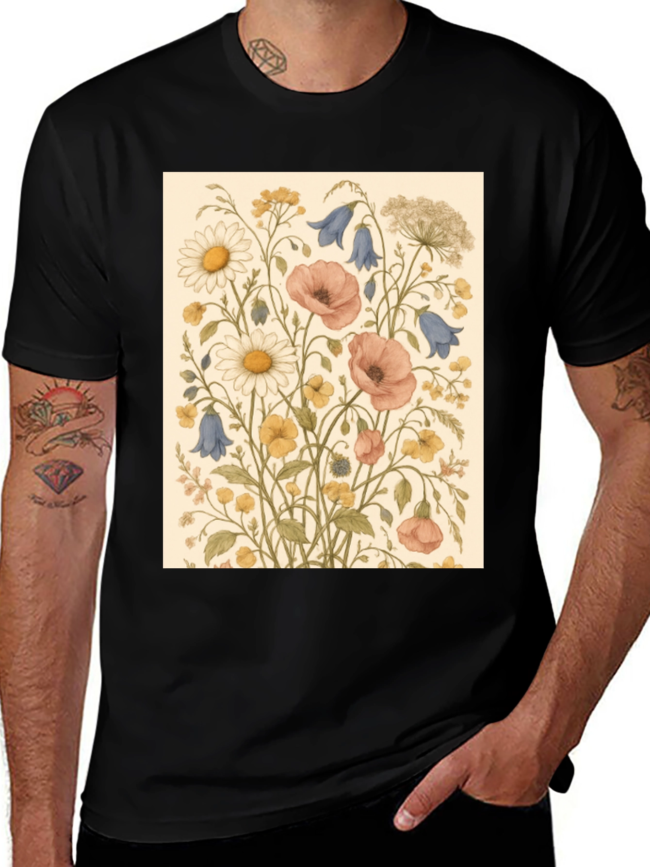 Variant 21 of Floral Print Crew Neck T-Shirt