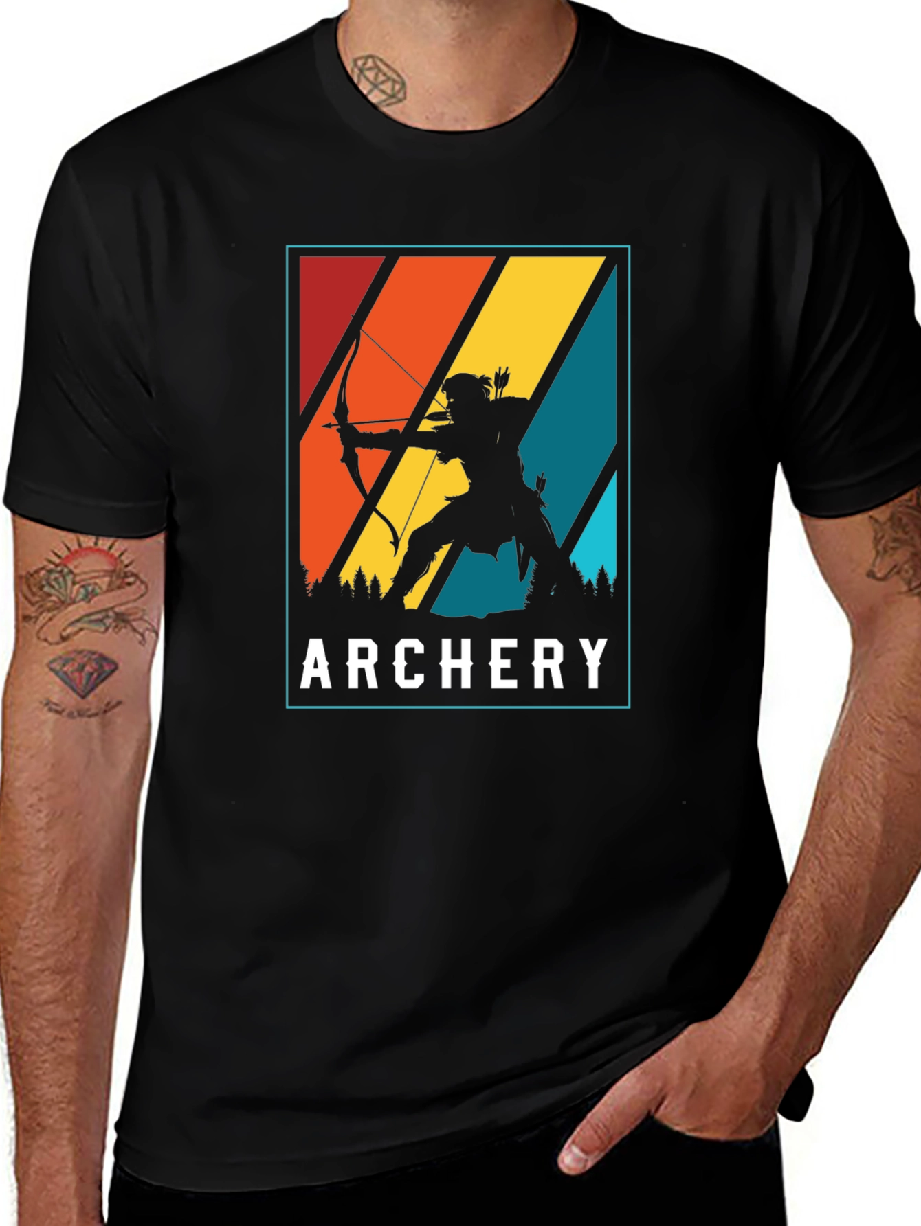 Variant 8 of Archery T-Shirt: Retro Archer Design