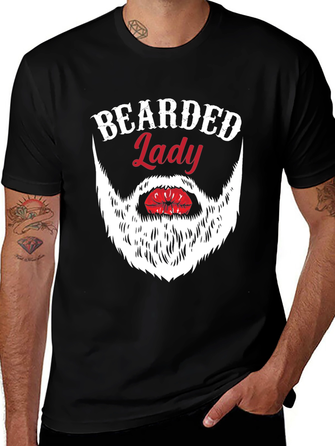 Variant 25 of Bearded Lady Graphic Tee - Novelty Humor T-Shirt