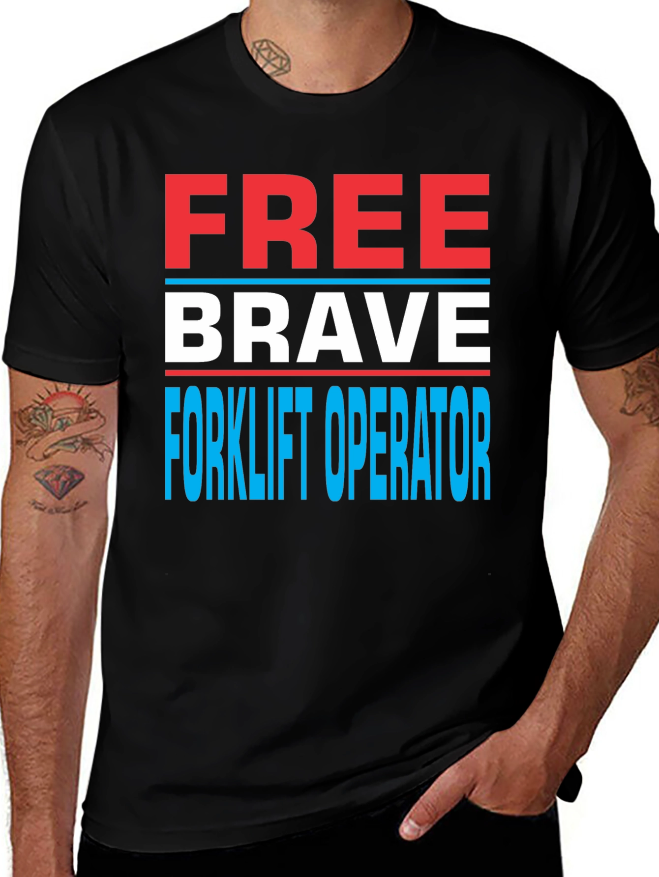 Variant 19 of Free Brave Forklift Operator Graphic Tee
