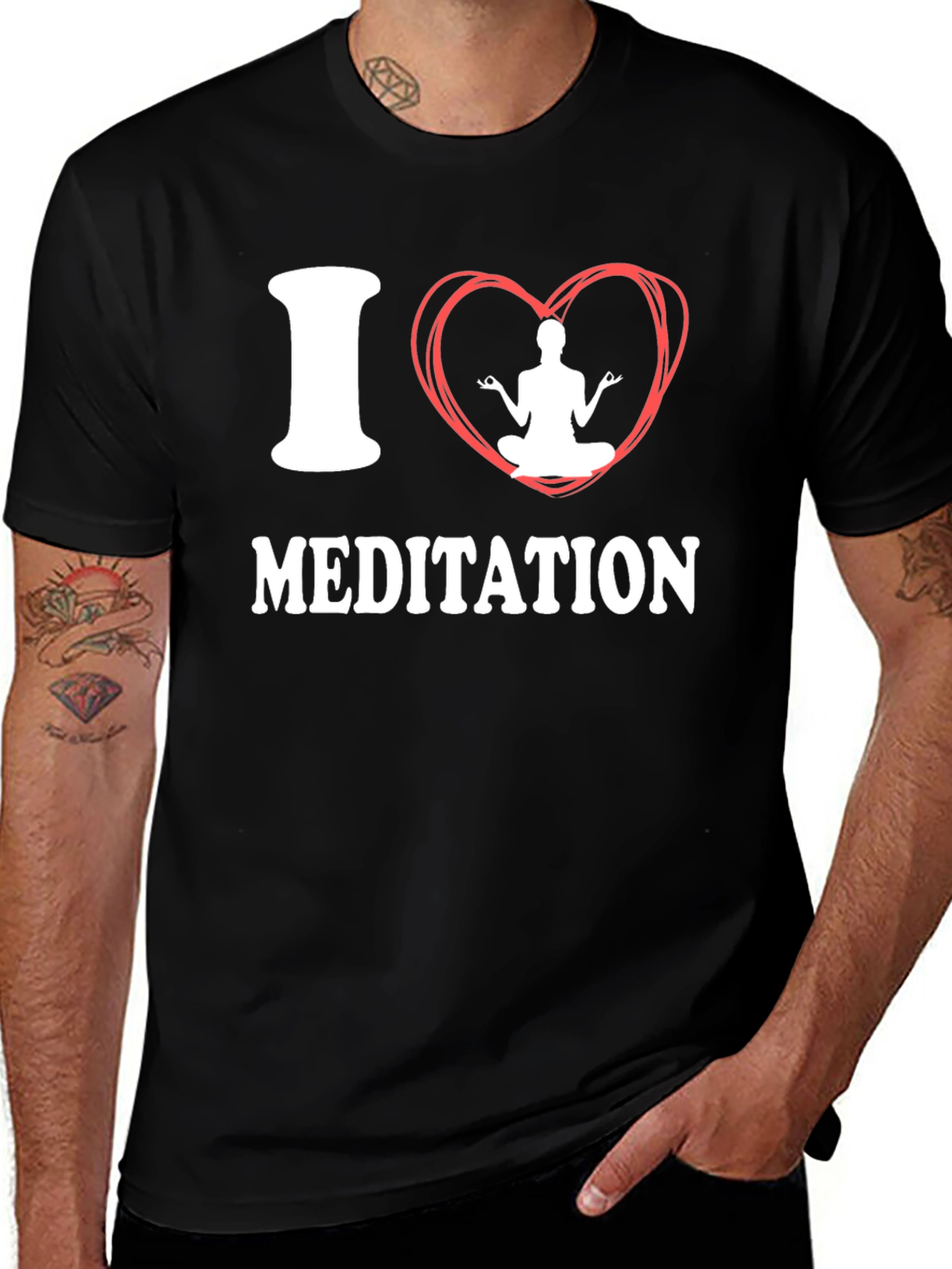 Variant 2 of I Love Meditation Graphic T-Shirt - Unisex