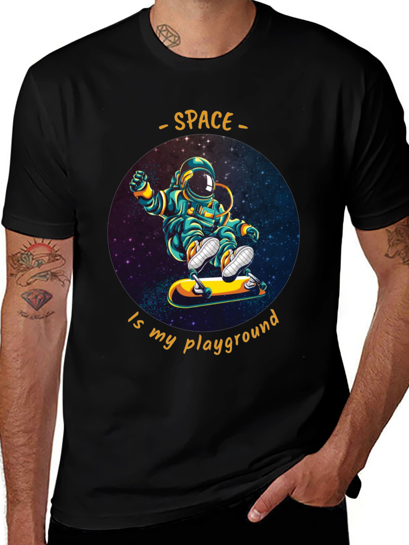 Variant 5 of Space Skateboarder Graphic Tee