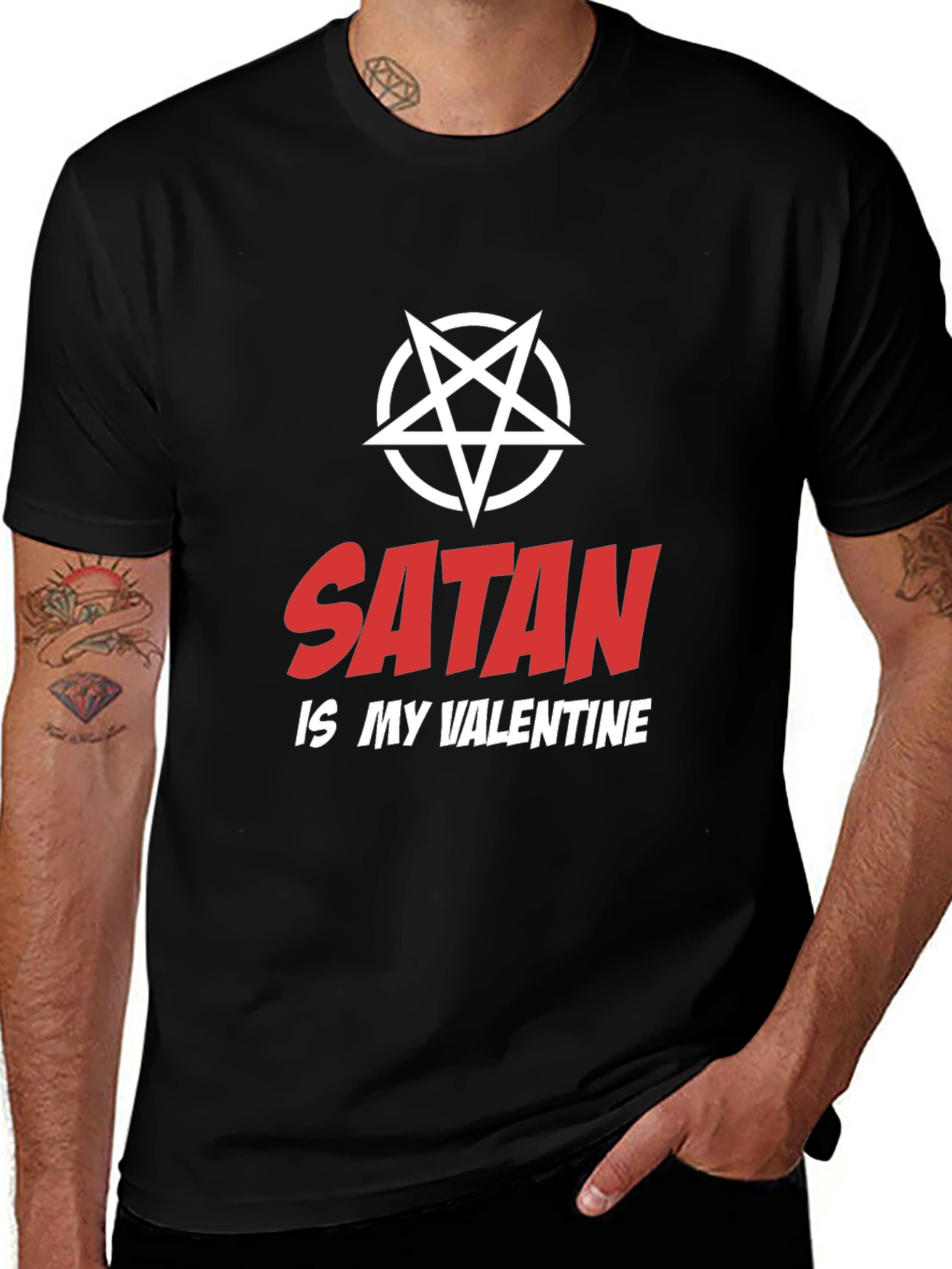 Satan is My Valentine T-Shirt - Dark Humor Graphic Tee