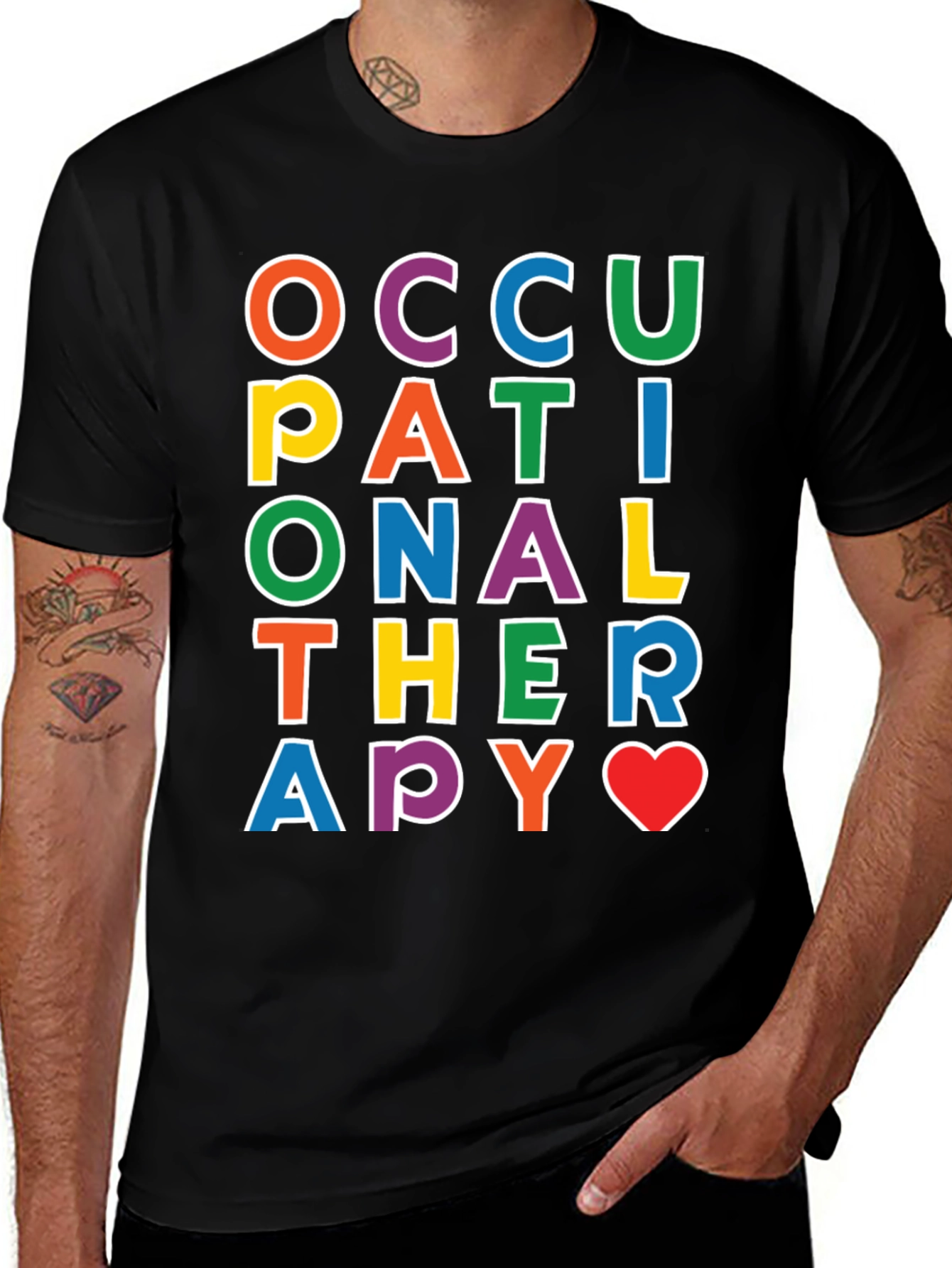 Occupational Therapy Colorful Heart T-Shirt