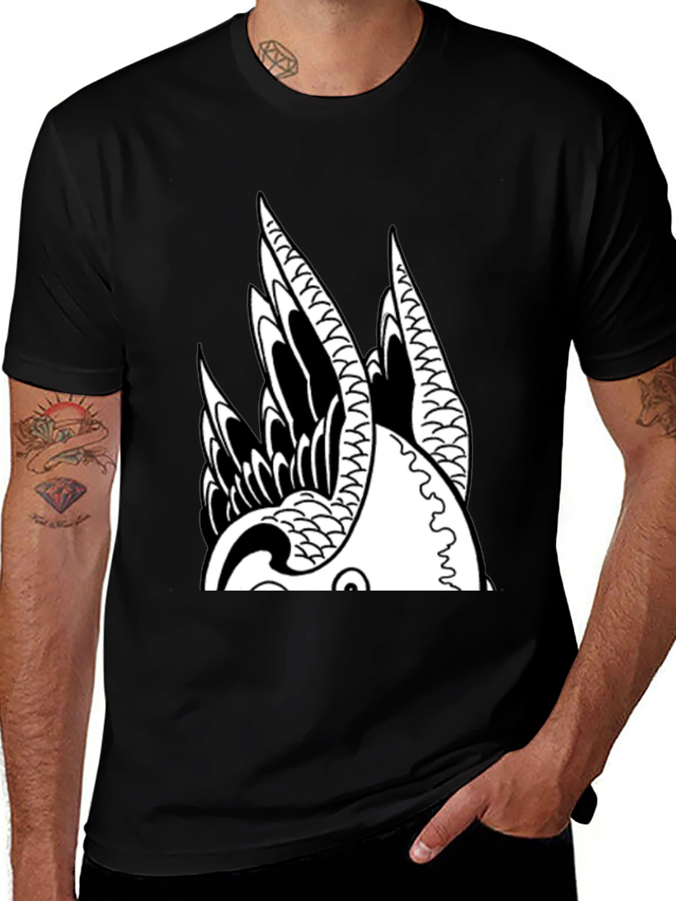Variant 26 of Koi Fish Graphic Print Tee