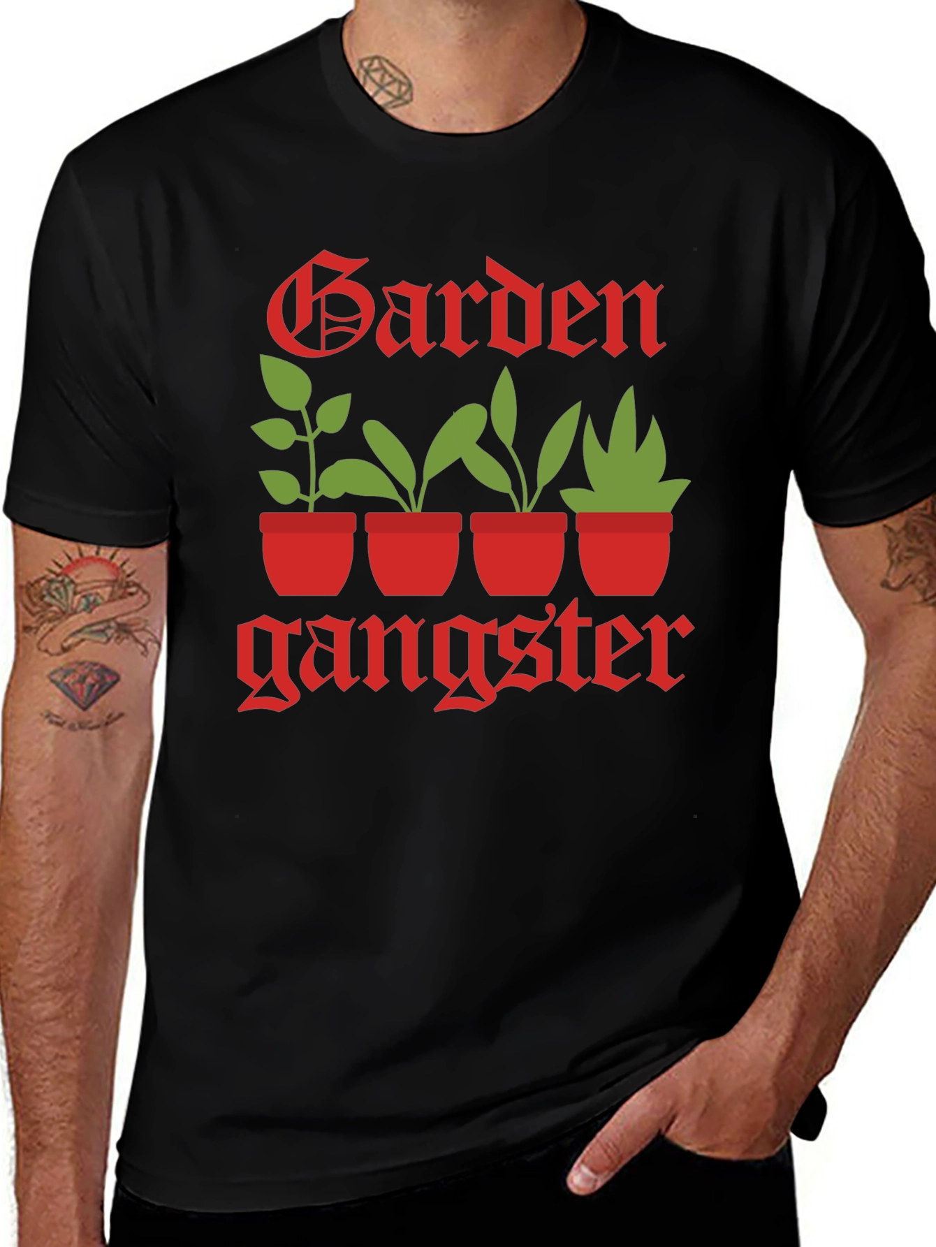 Garden Gangster Graphic Tee - Gardening Humor T-Shirt