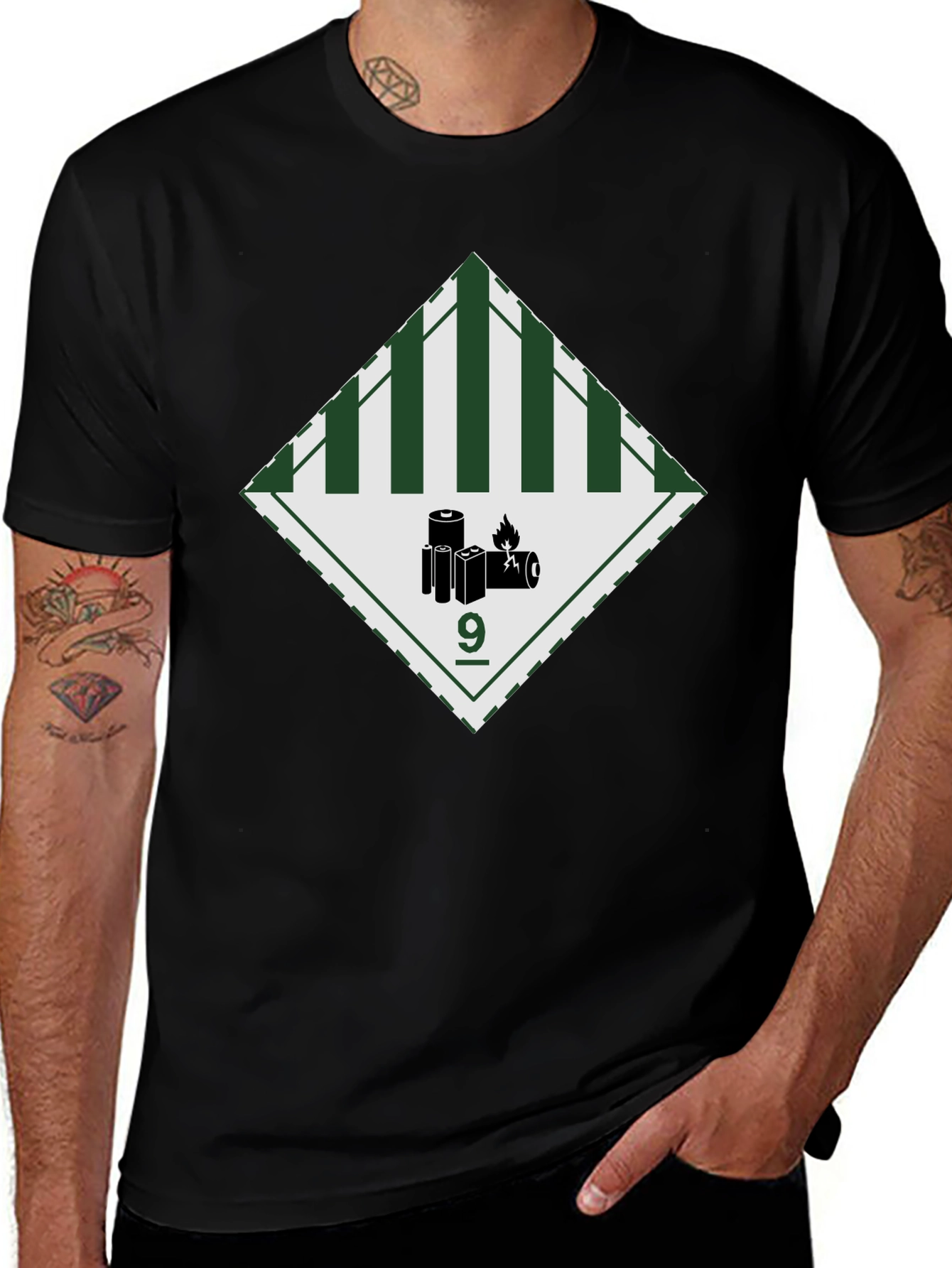 Black Class 9 Hazard T-Shirt - Miscellaneous Dangerous Goods main image