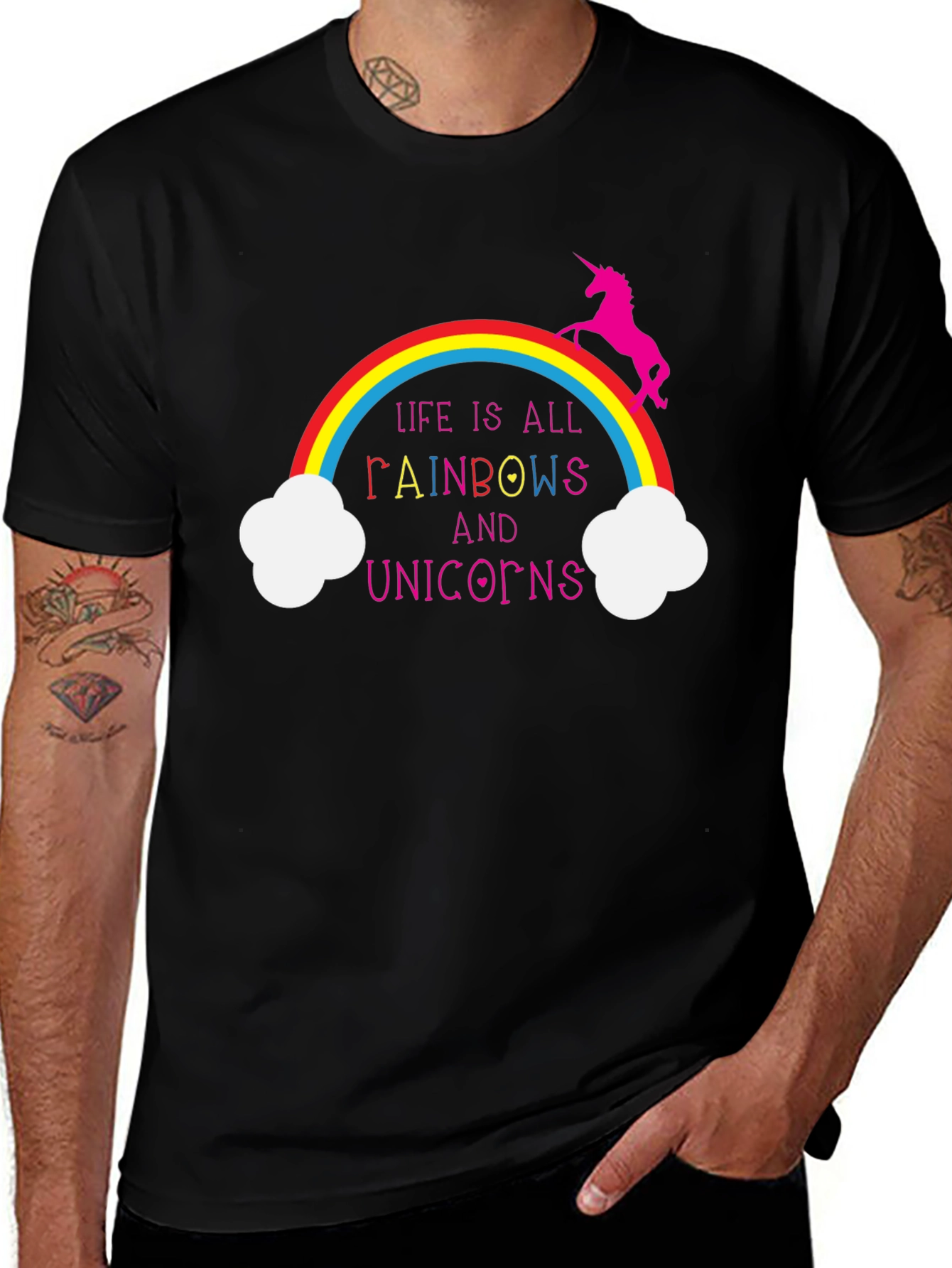 Variant 9 of Life is All Rainbows and Unicorns Graphic Tee