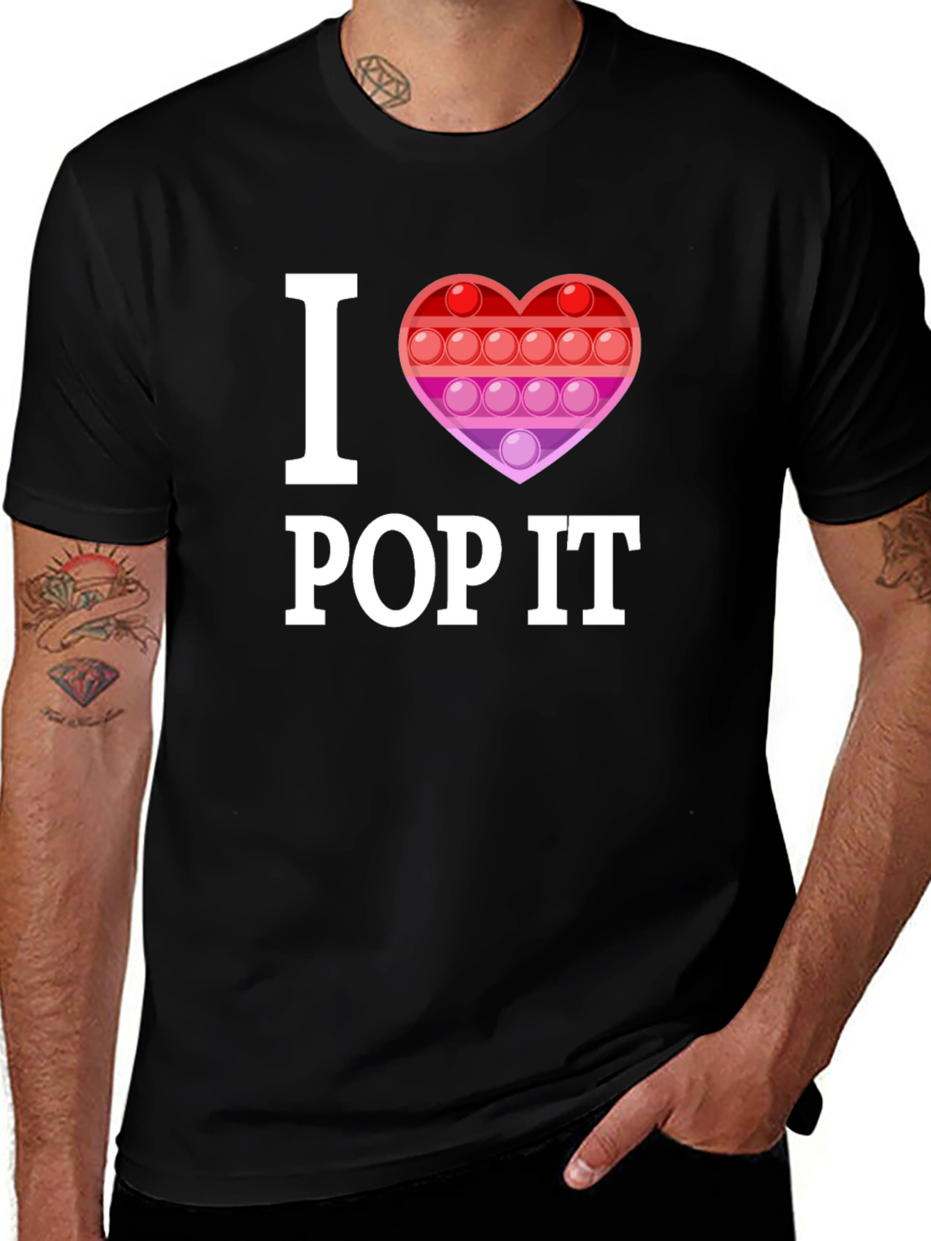 I Heart Pop It - Novelty Graphic T-Shirt