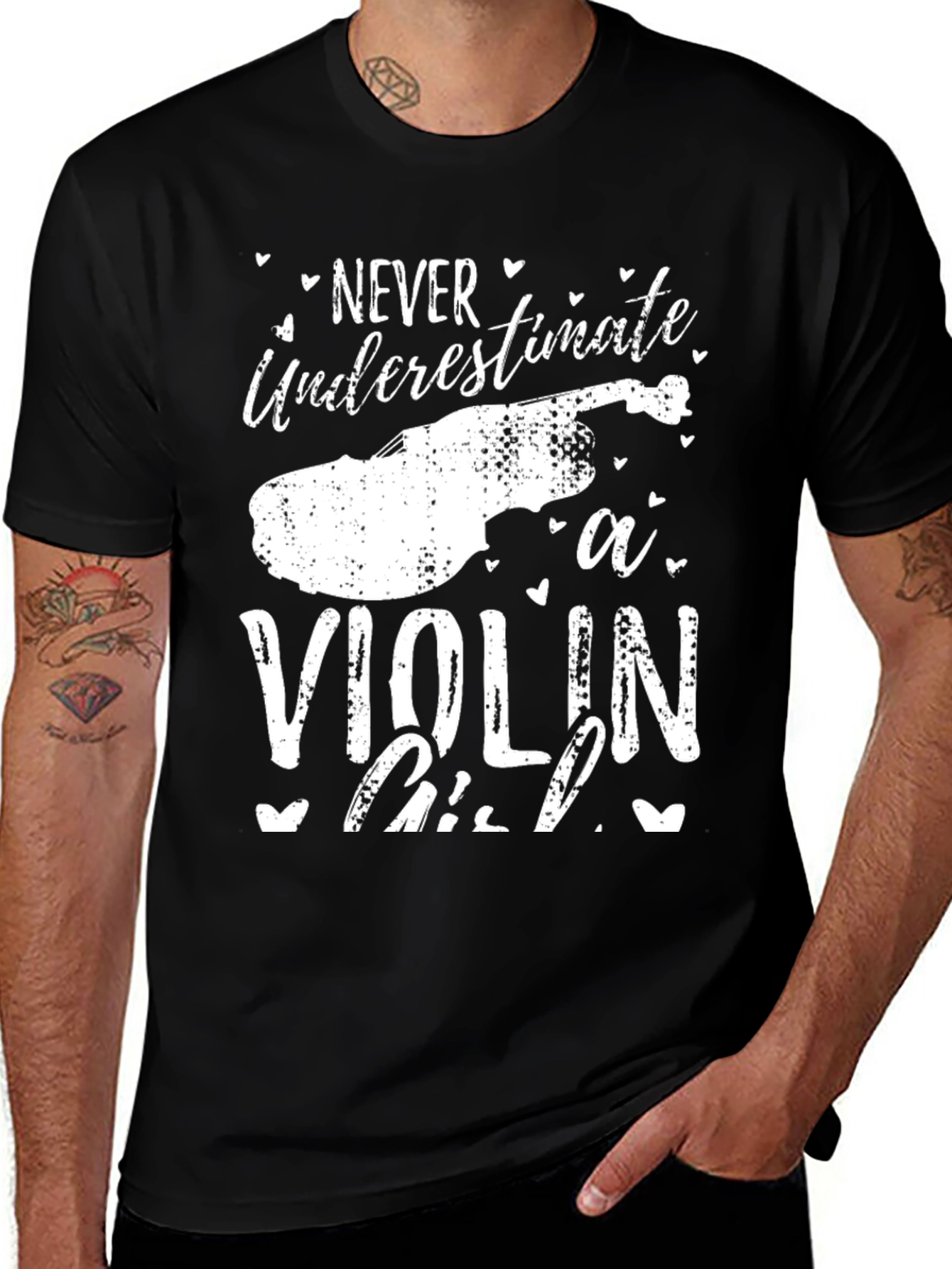 Variant 16 of Never Underestimate a Violin Girl T-Shirt