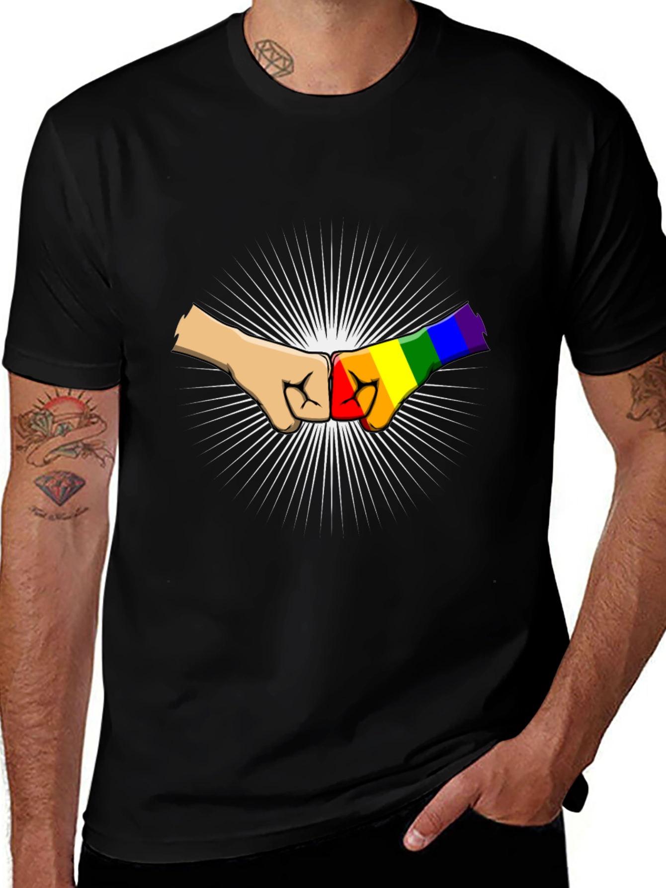 LGBT Fist Bump Graphic Tee