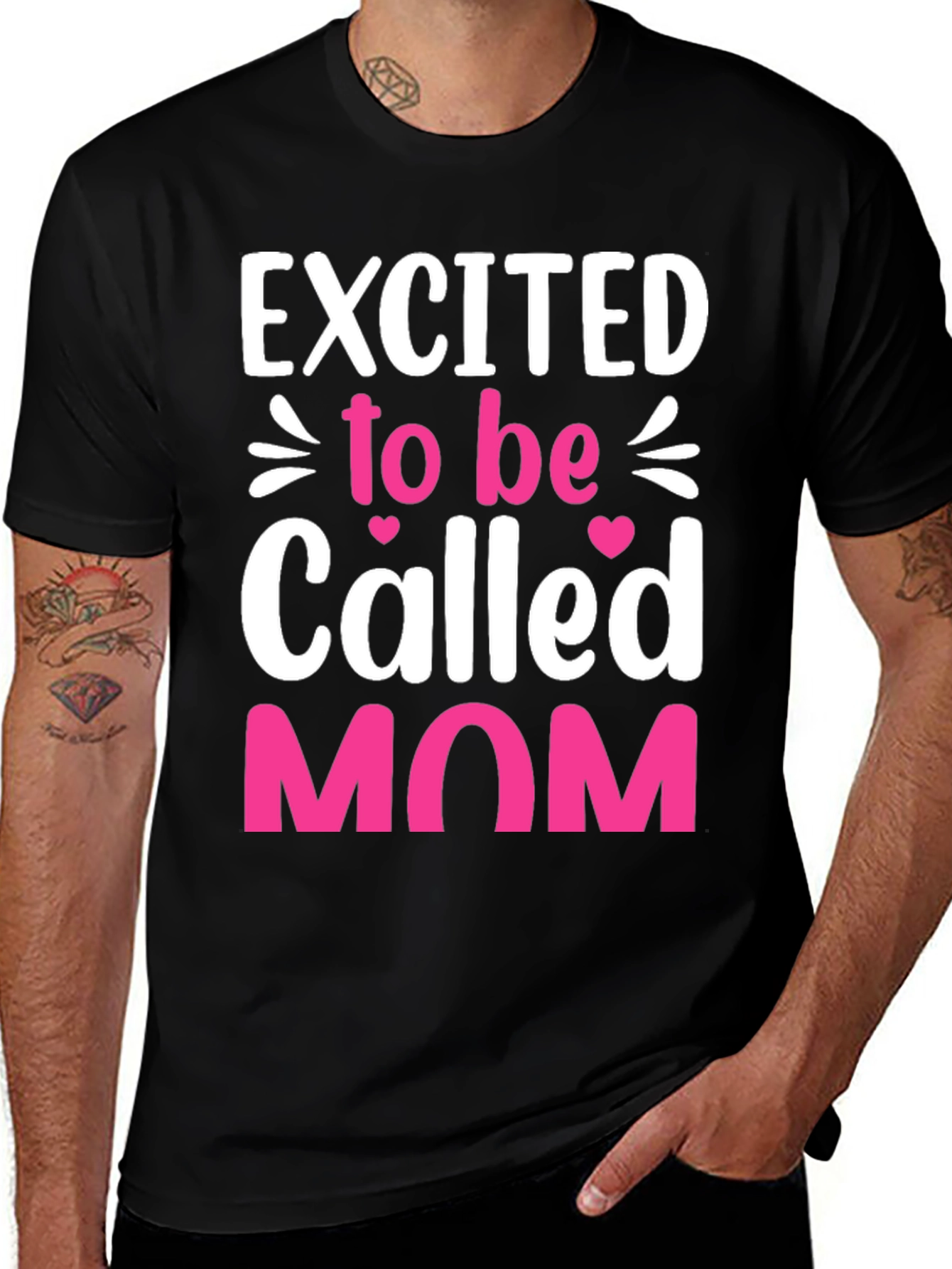 Variant 26 of Excited to be Called Mom Graphic T-Shirt