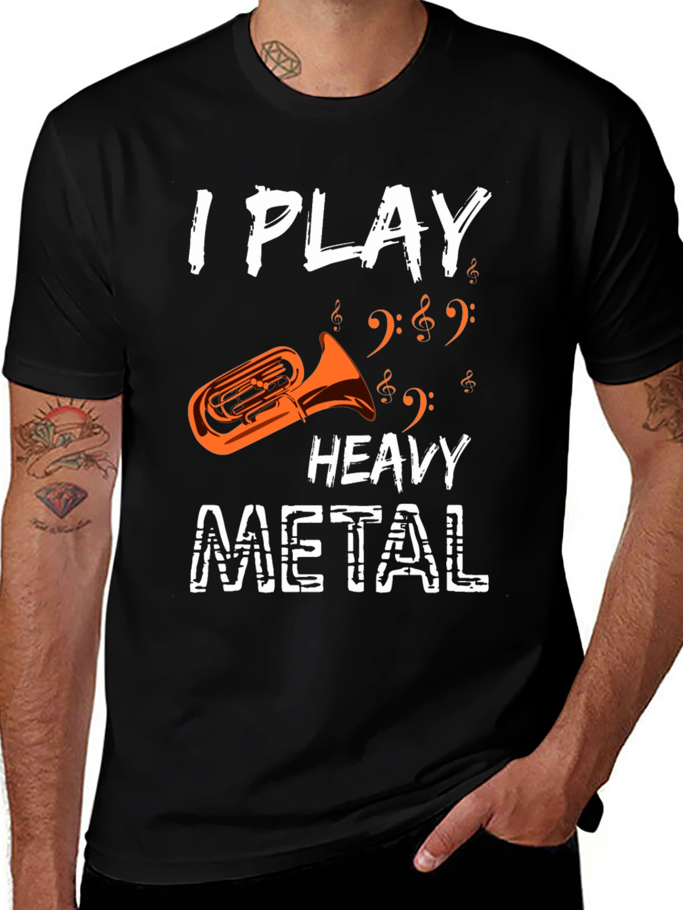 Variant 12 of I Play Heavy Metal Tuba Funny Music Shirt