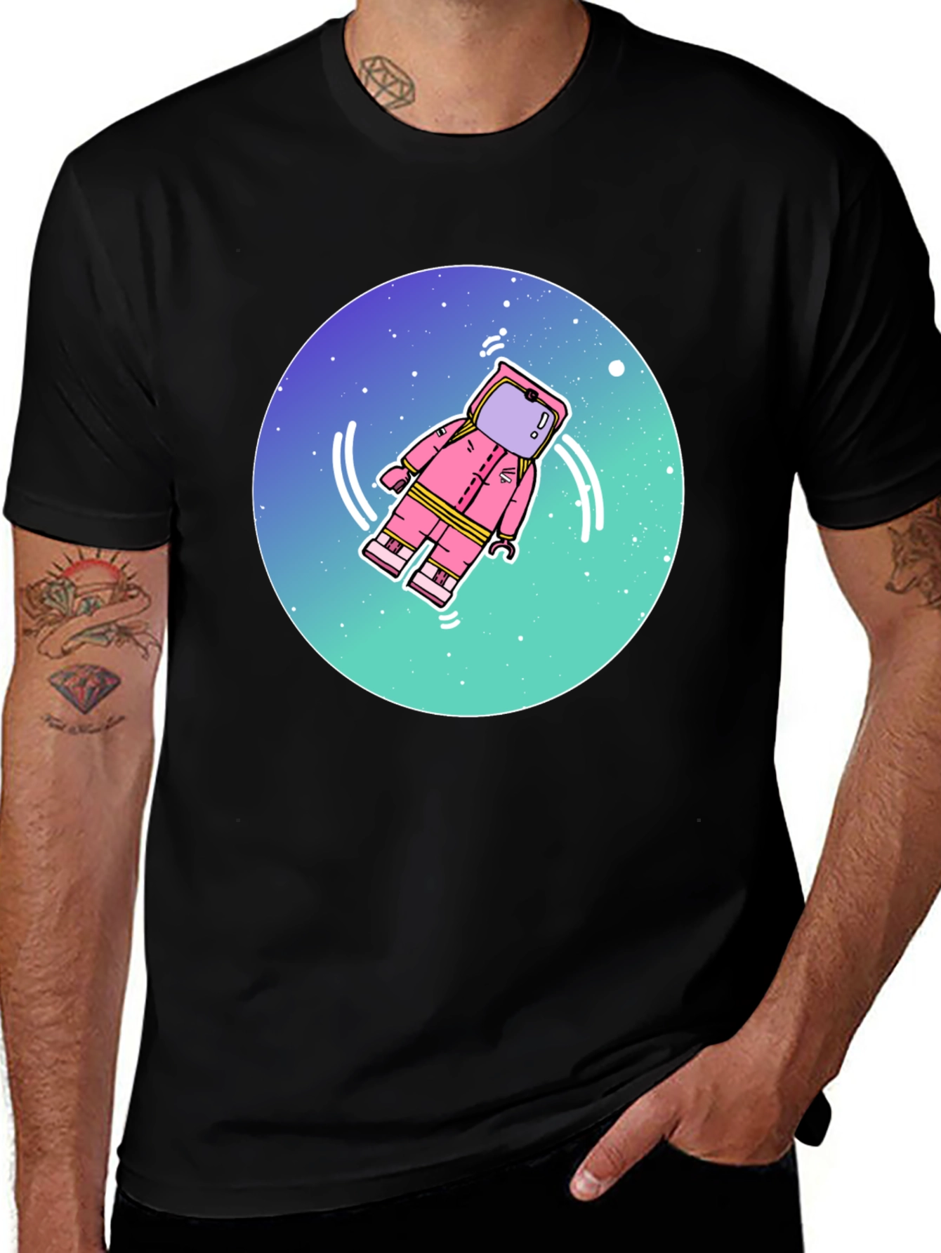 Variant 29 of Astronaut LEGO T-Shirt - Cosmic Pink Spaceman Tee