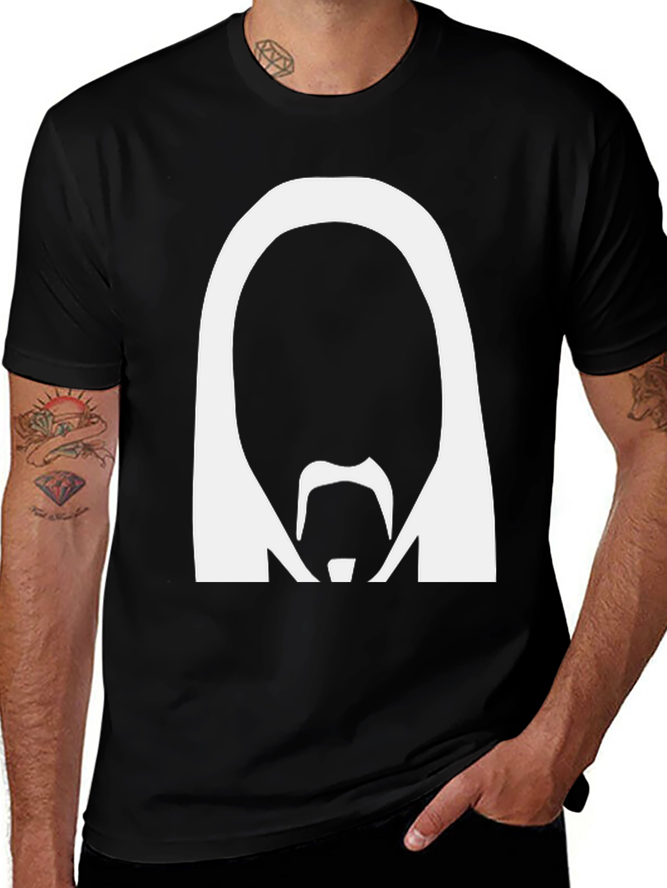 Variant 9 of Retro Silhouette Graphic T-Shirt - Classic Black Tee