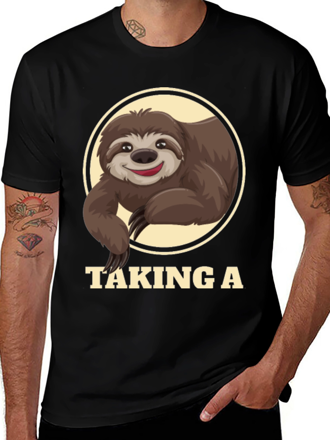 Variant 20 of Funny Sloth Taking A T-Shirt