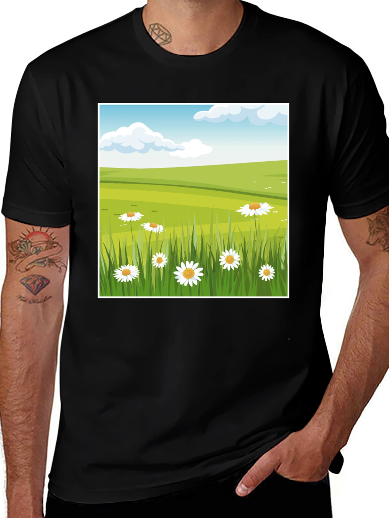 Variant 12 of Meadow Scene Graphic Tee